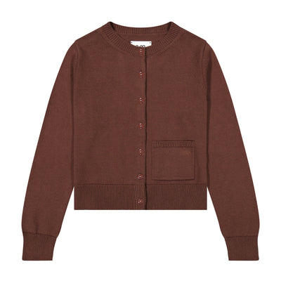 Cotton Cardigan - Brown