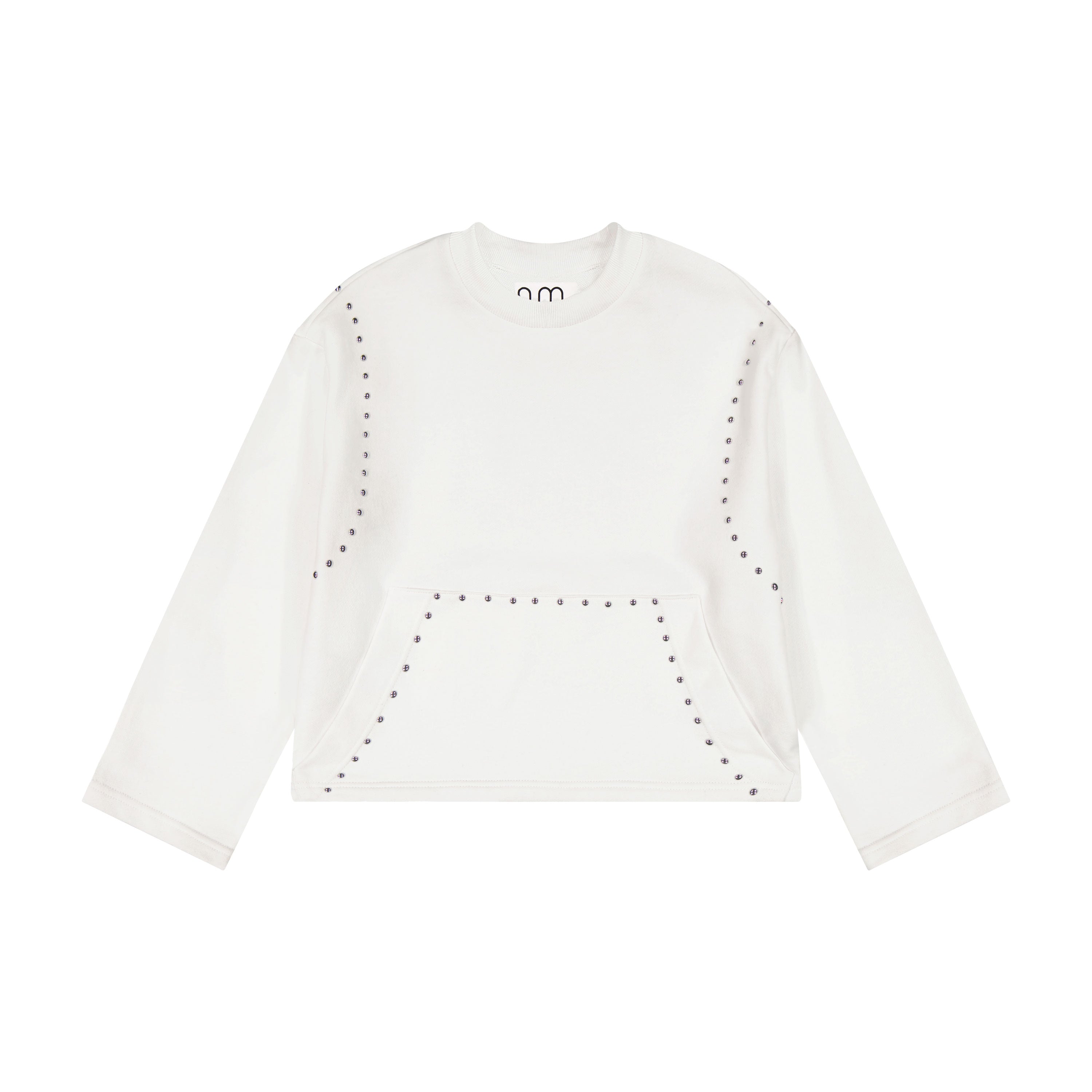 Studded Sweatshirt - White