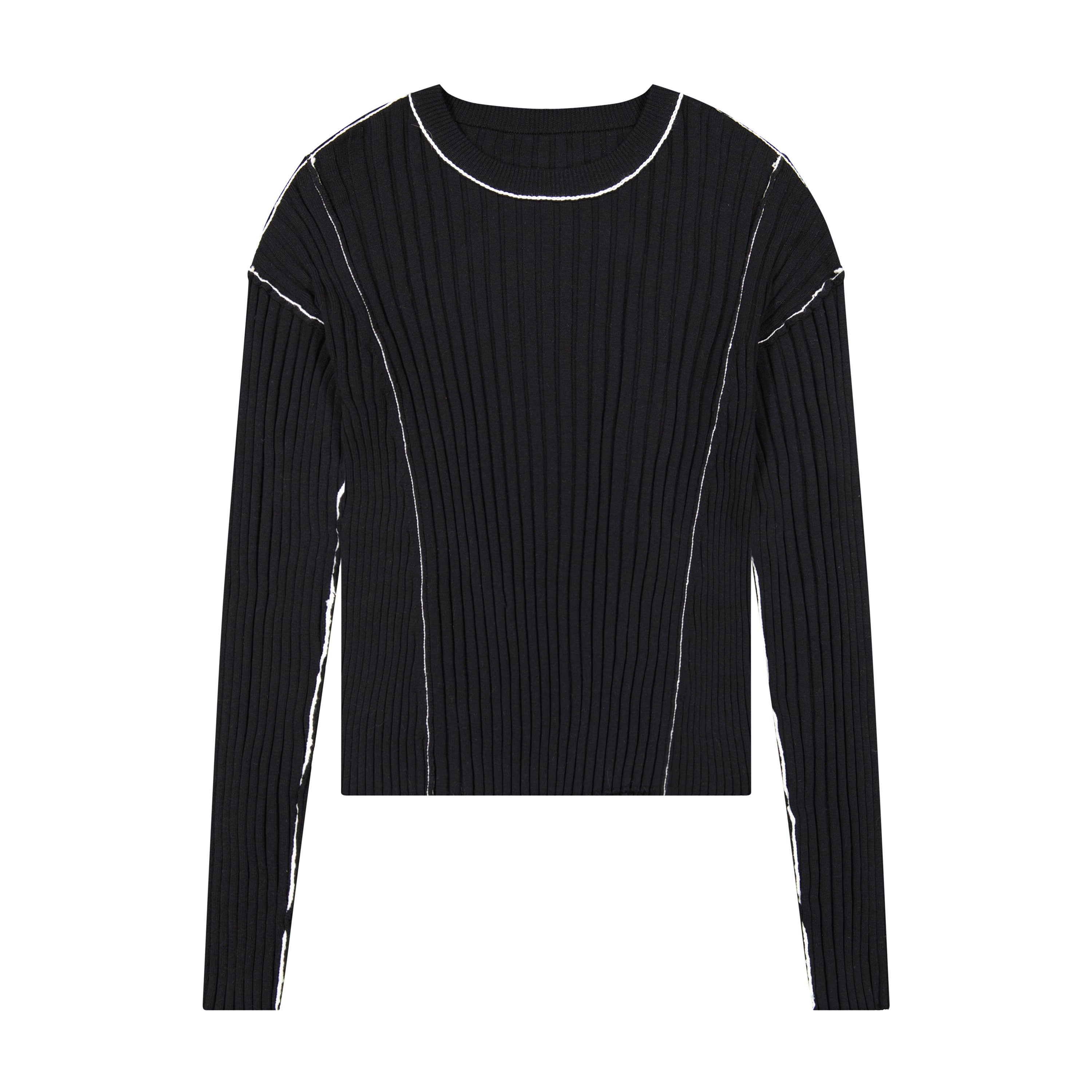 Ribbed Sweater - Black
