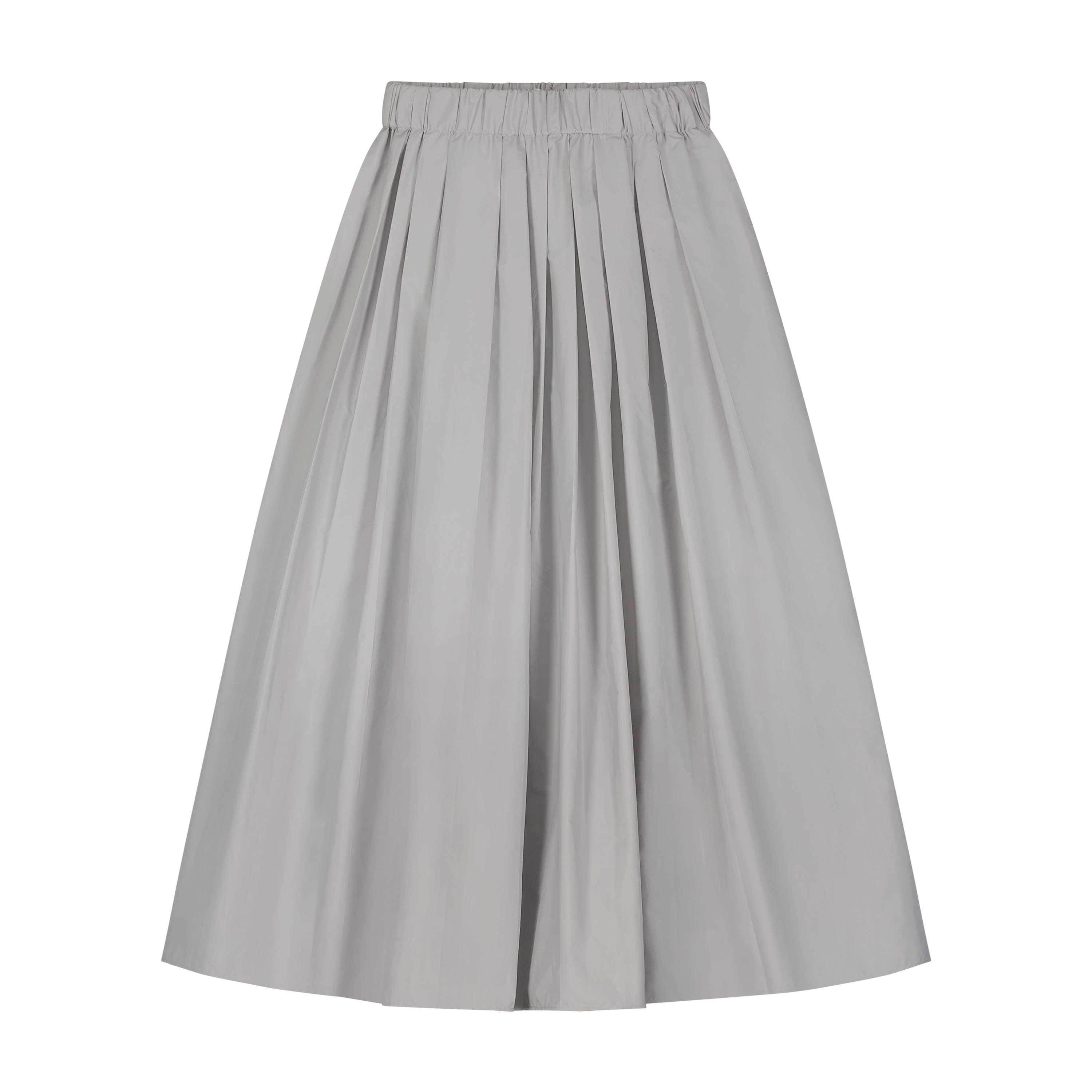 Pleated Taffeta Skirt - Grey