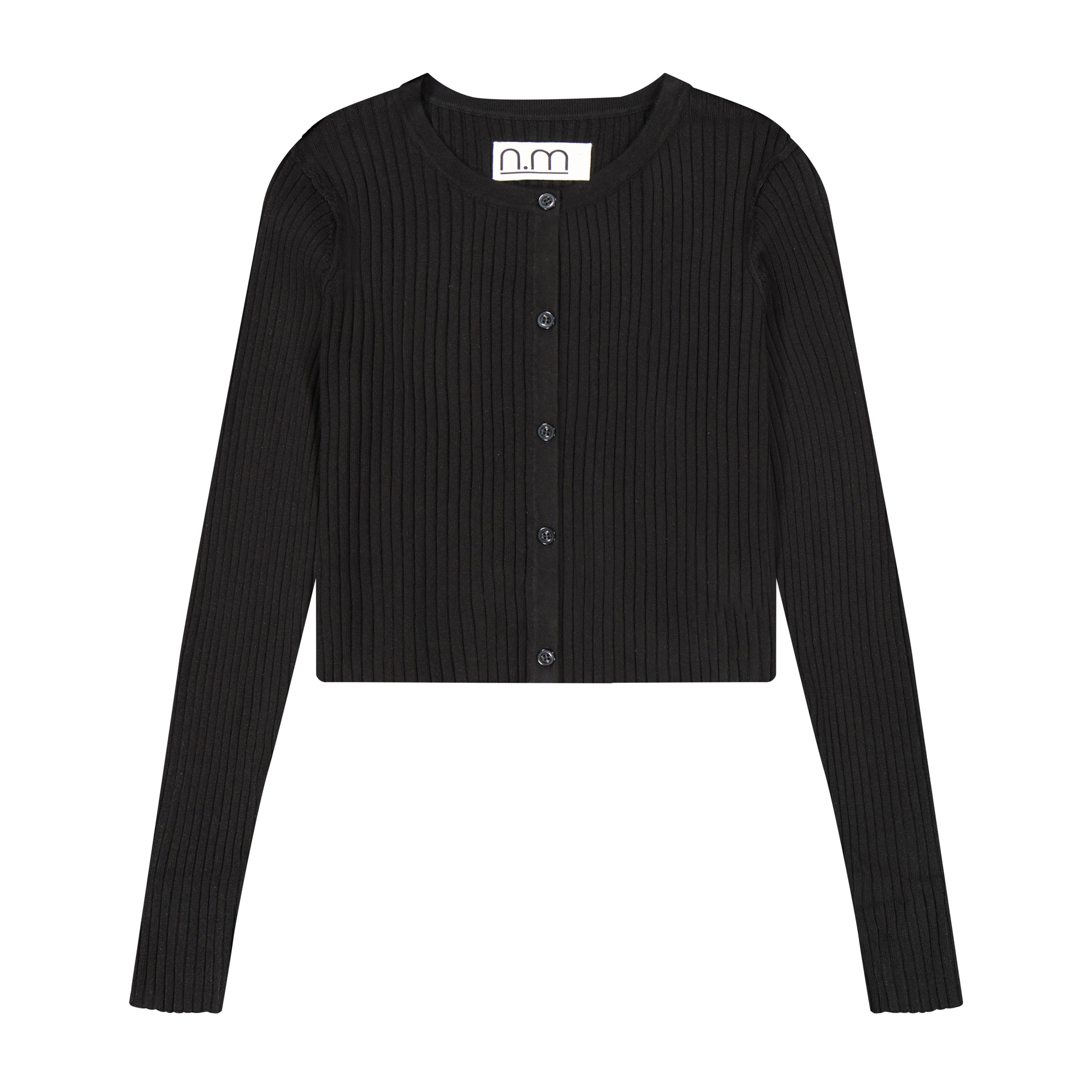 Ribbed Cardi - Black