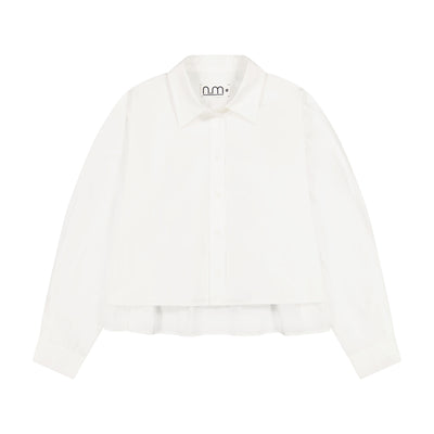 White Gathered Shirt