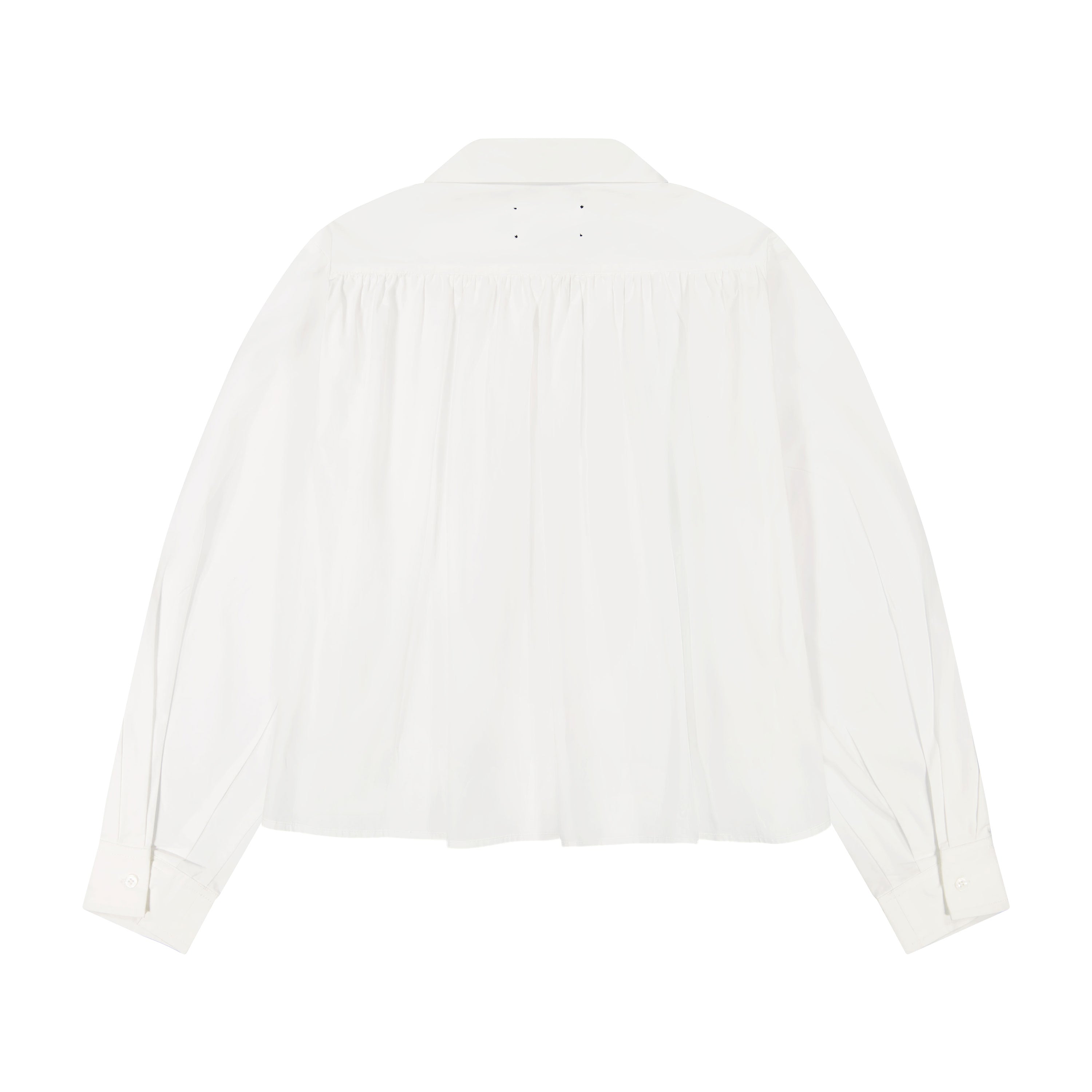 White Gathered Shirt