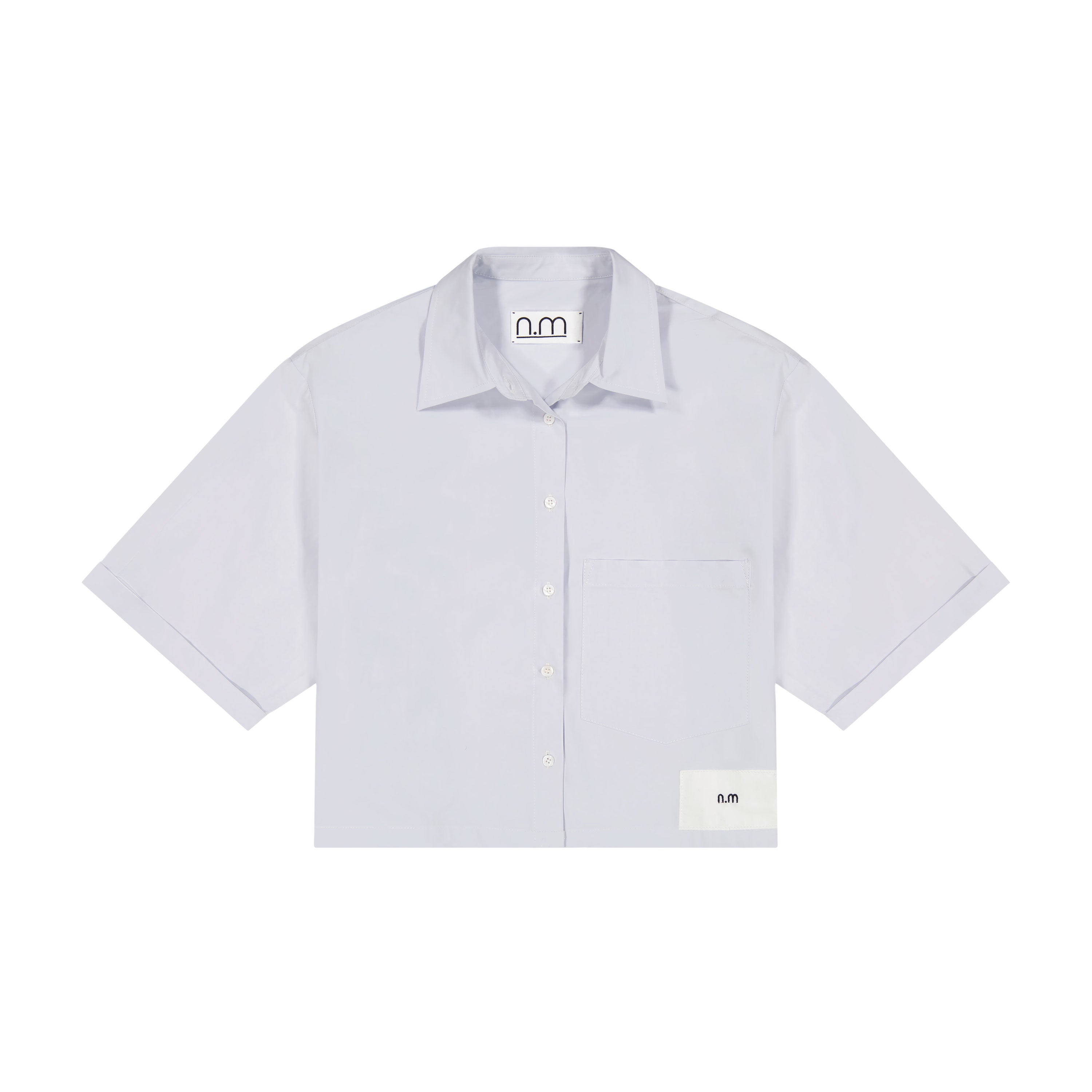 Cropped Shirt - Light Blue