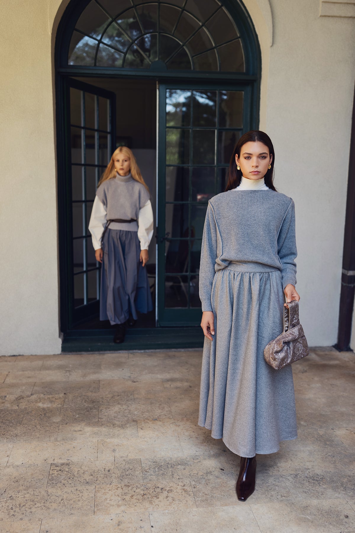 Contrast Knit Sweater