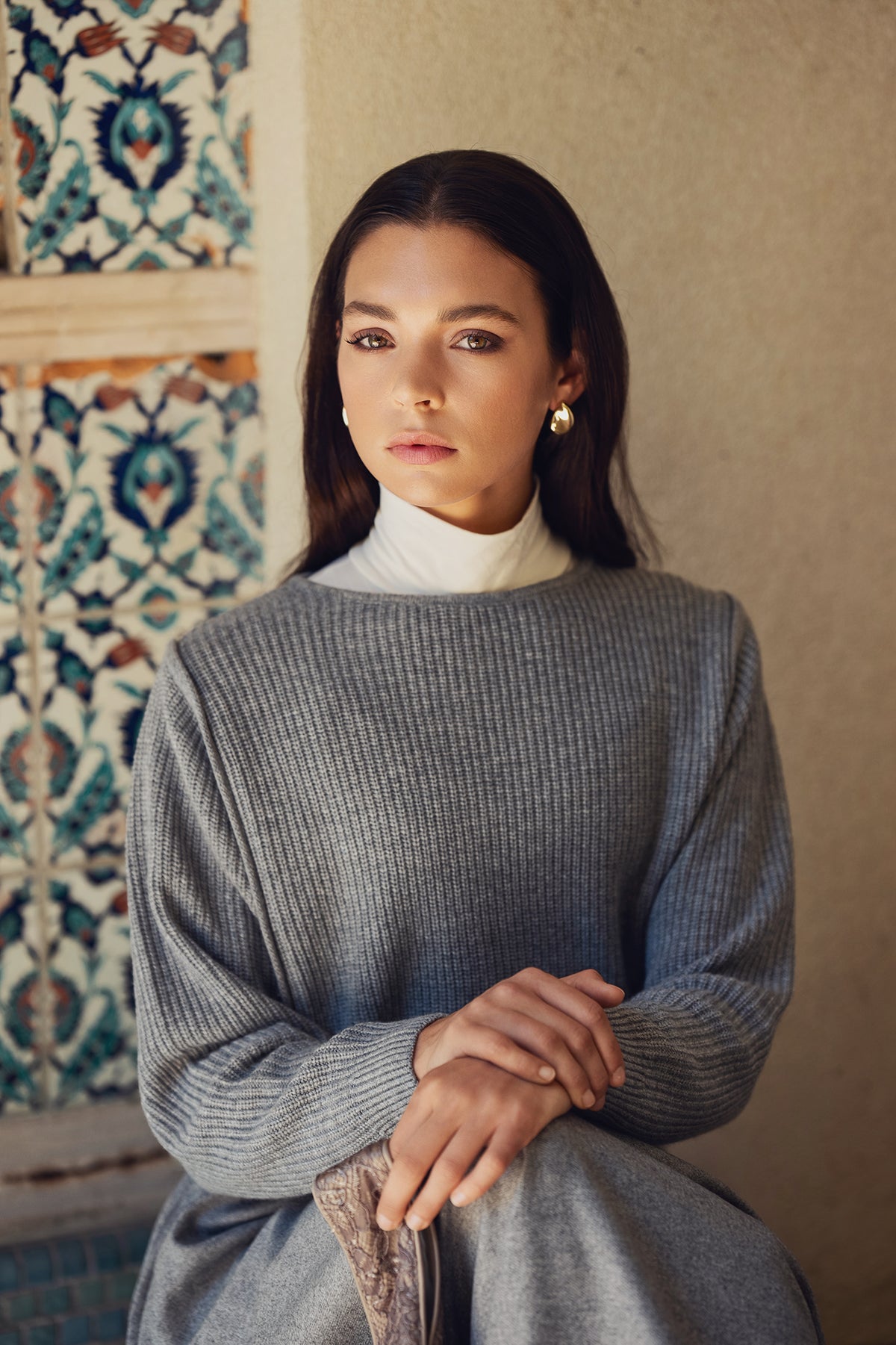 Contrast Knit Sweater