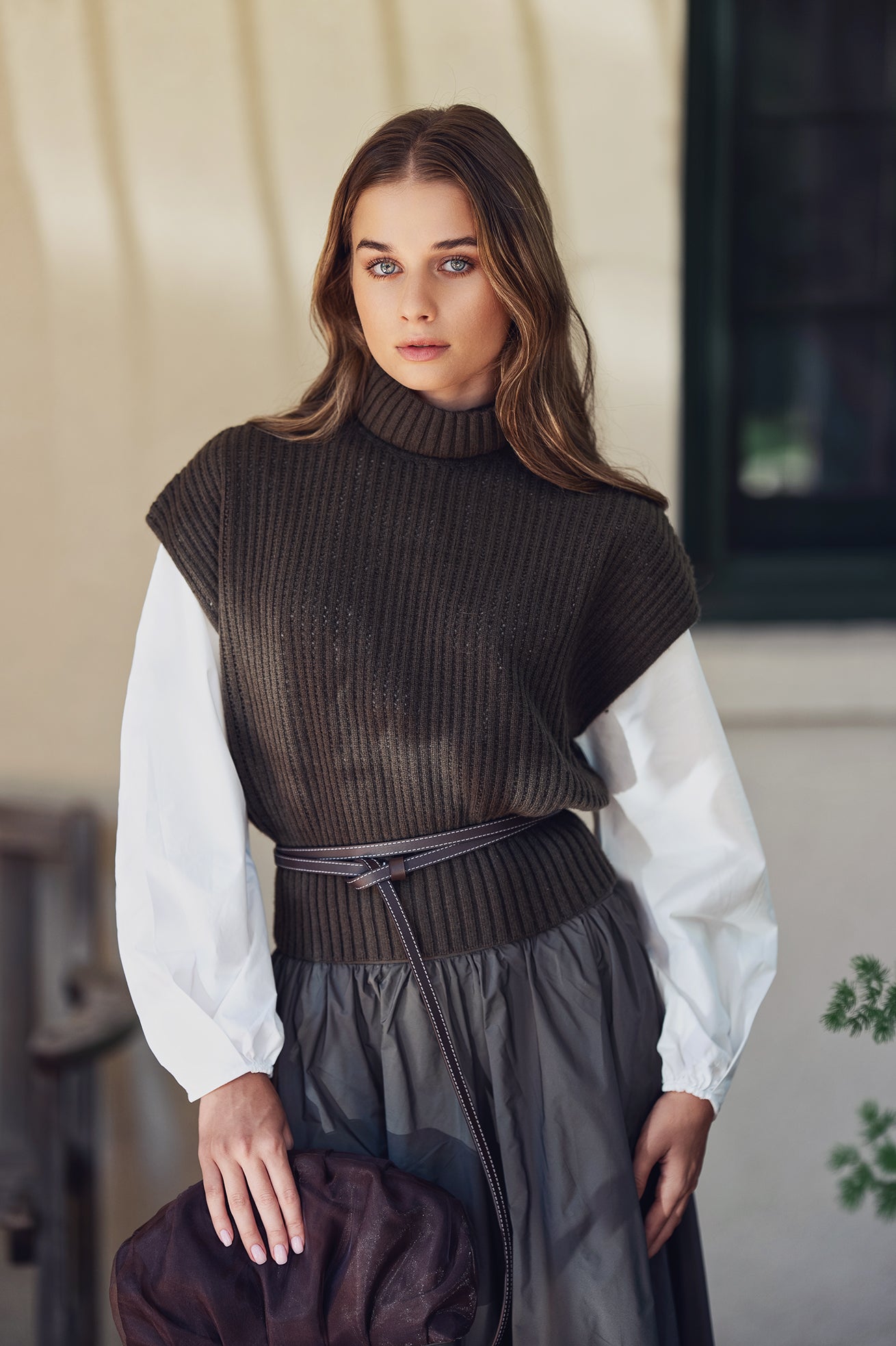 Knit Vest - Steel