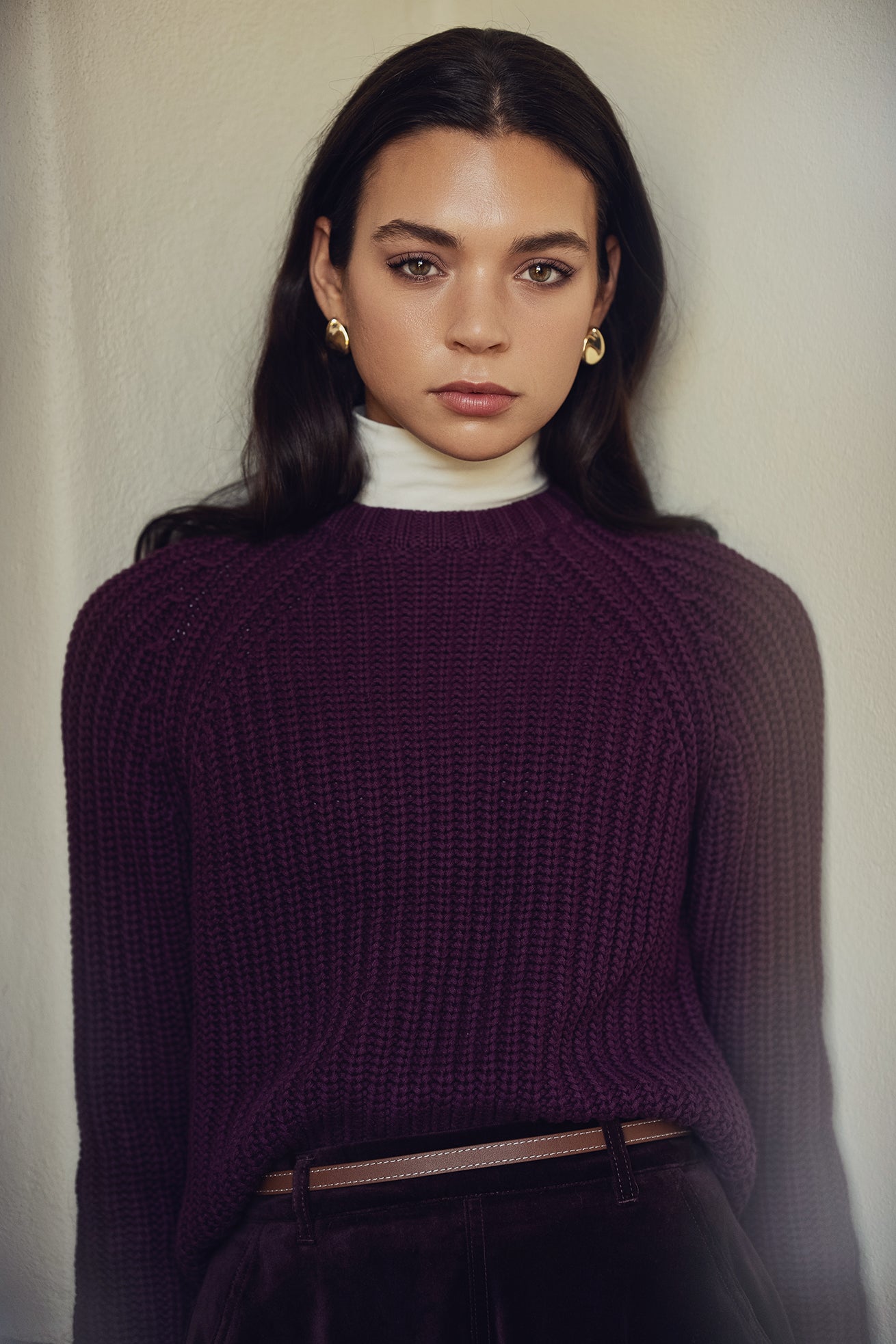 Chunky Straight Sweater - Burgundy