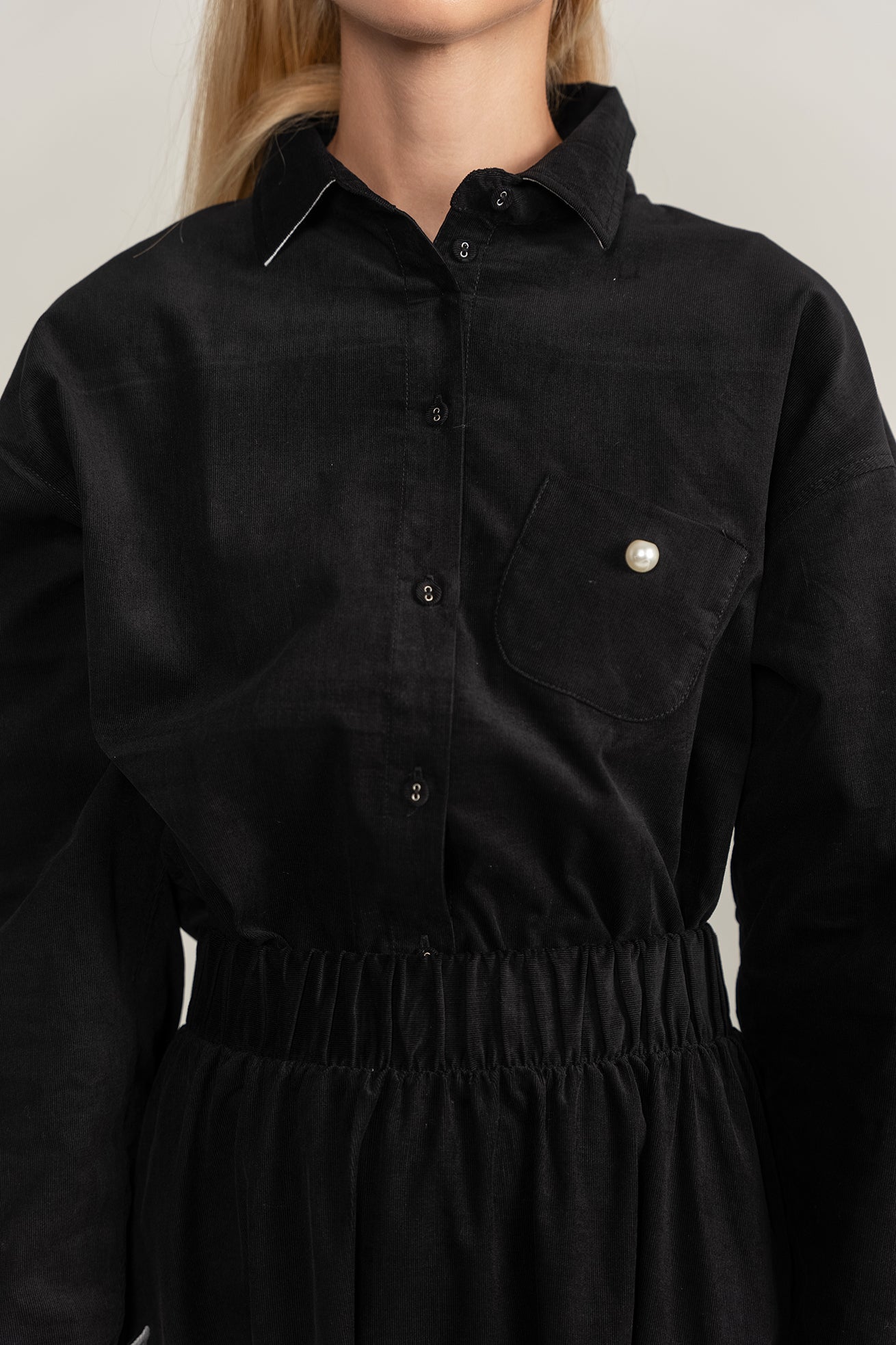 Textured Co-Ord Set - Black