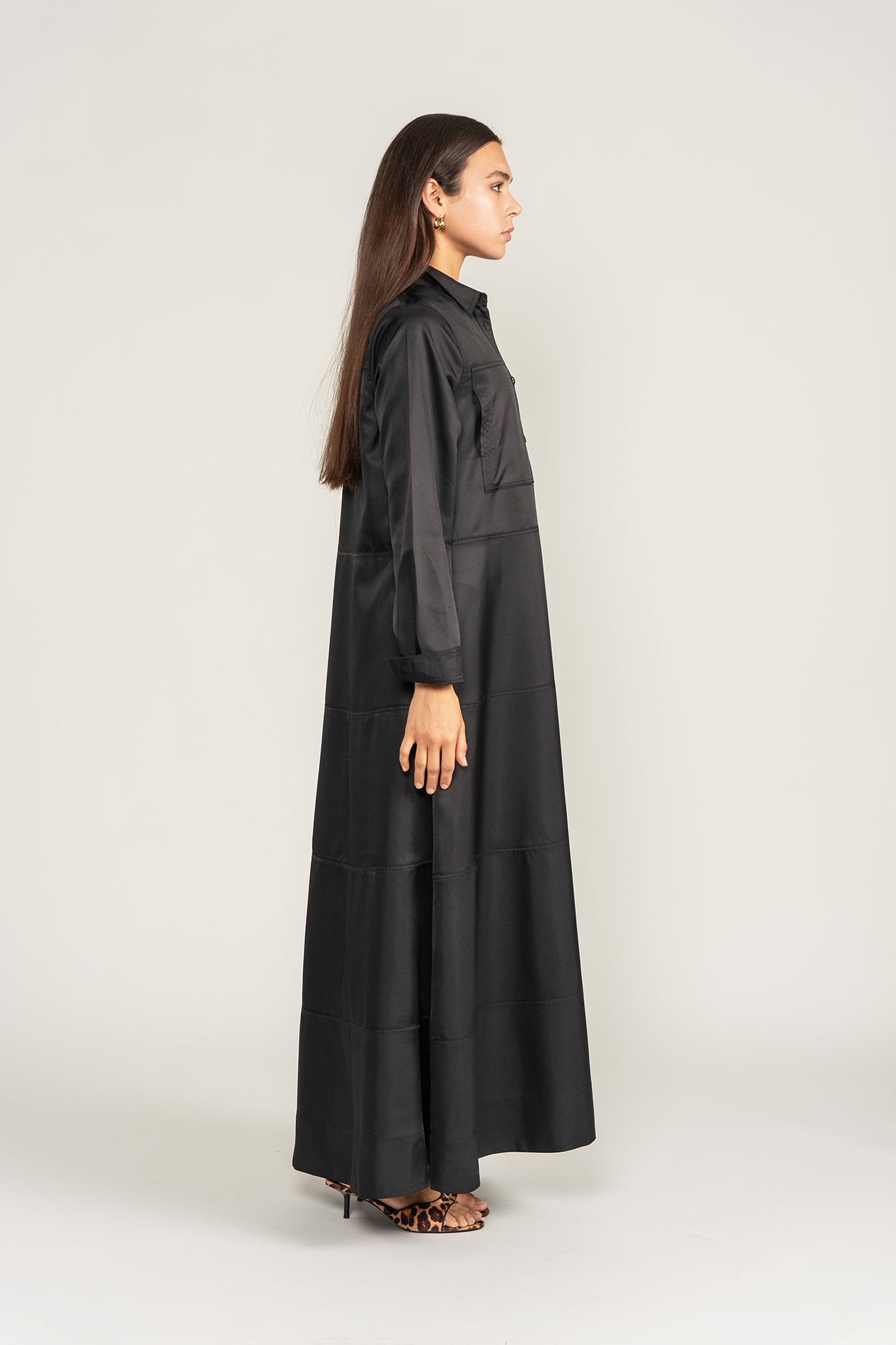 Maxi Dress W Pockets - Black