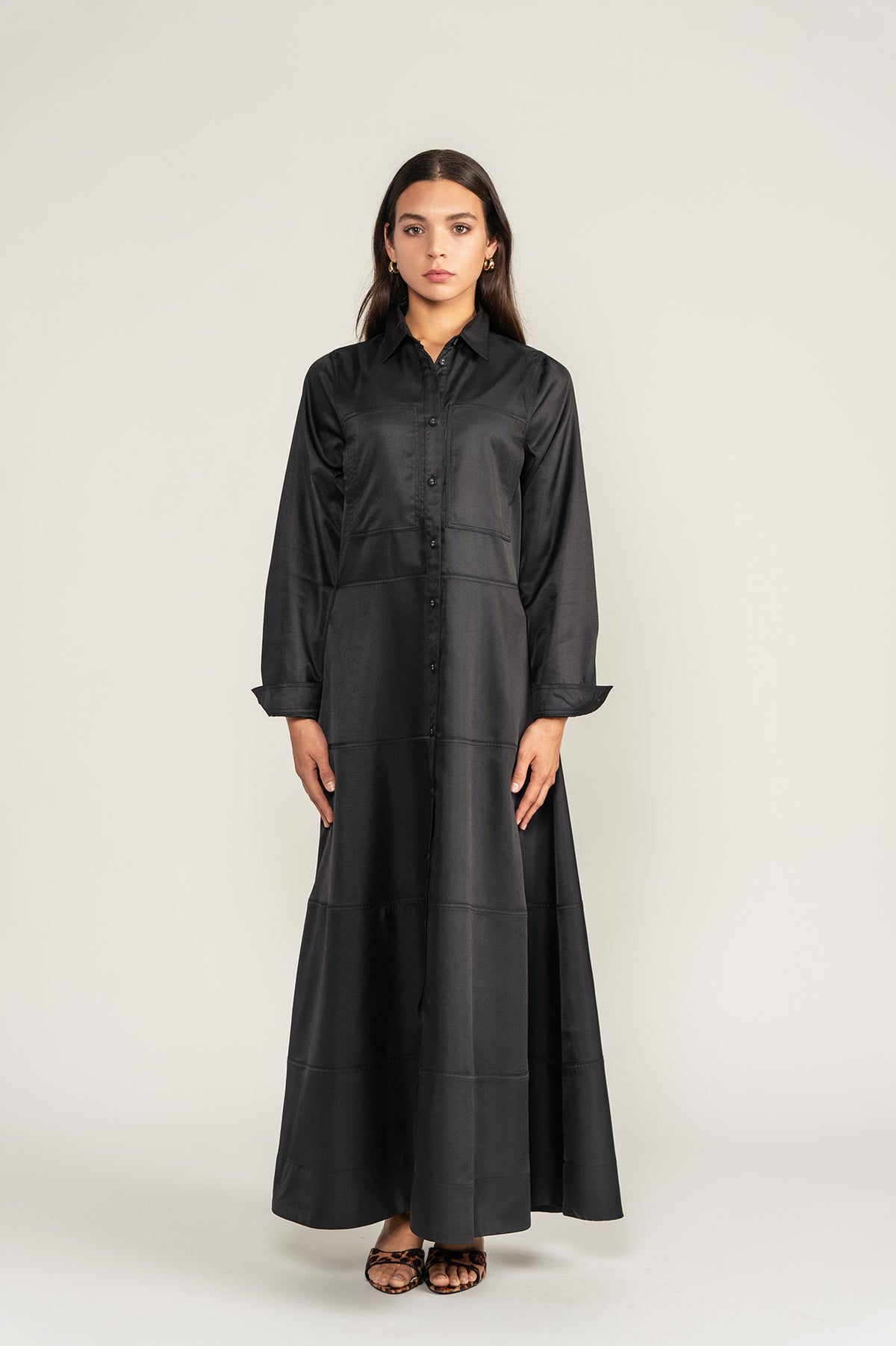 Maxi Dress W Pockets - Black