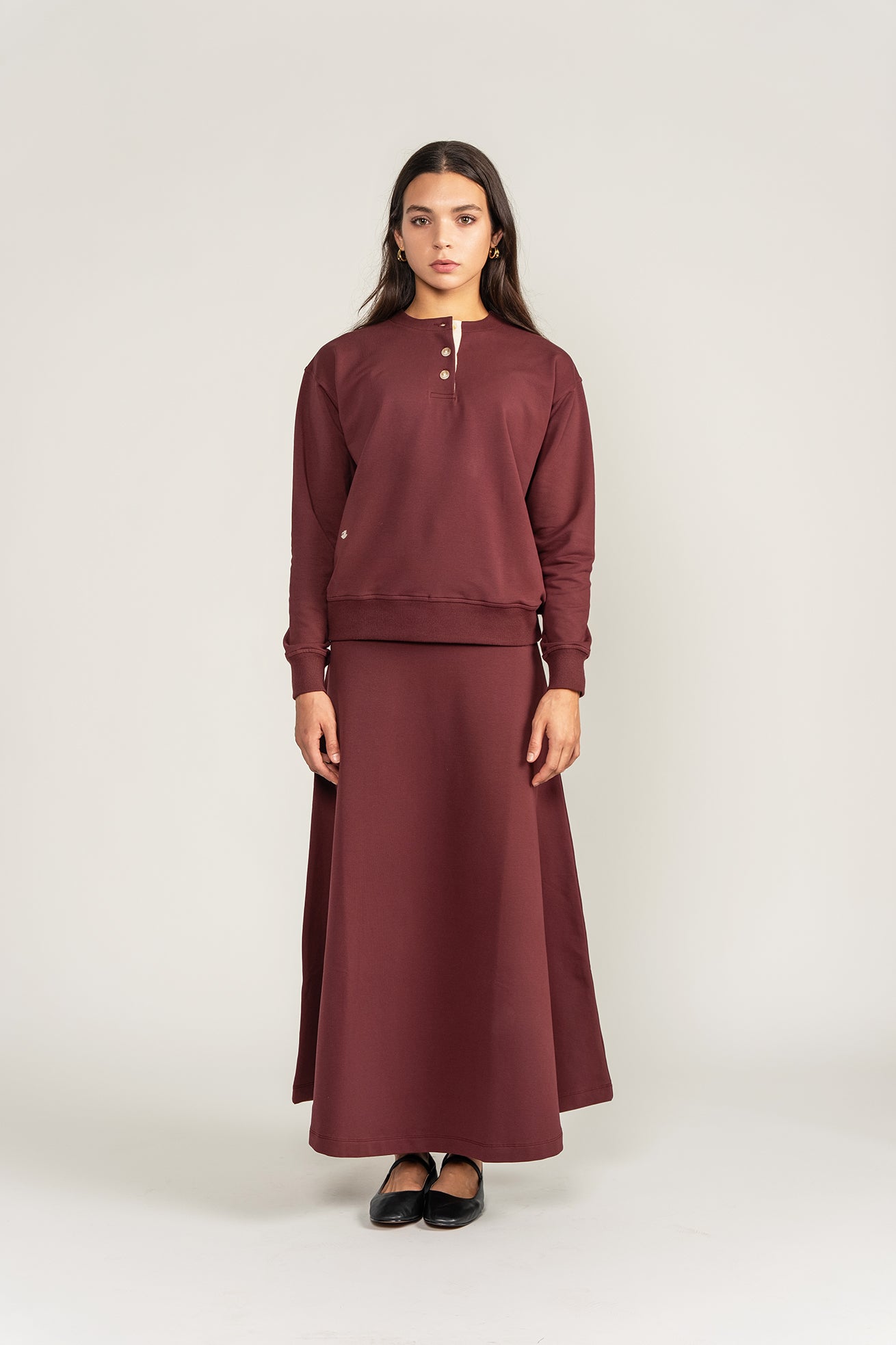 Sweatshirt Set - Burgundy