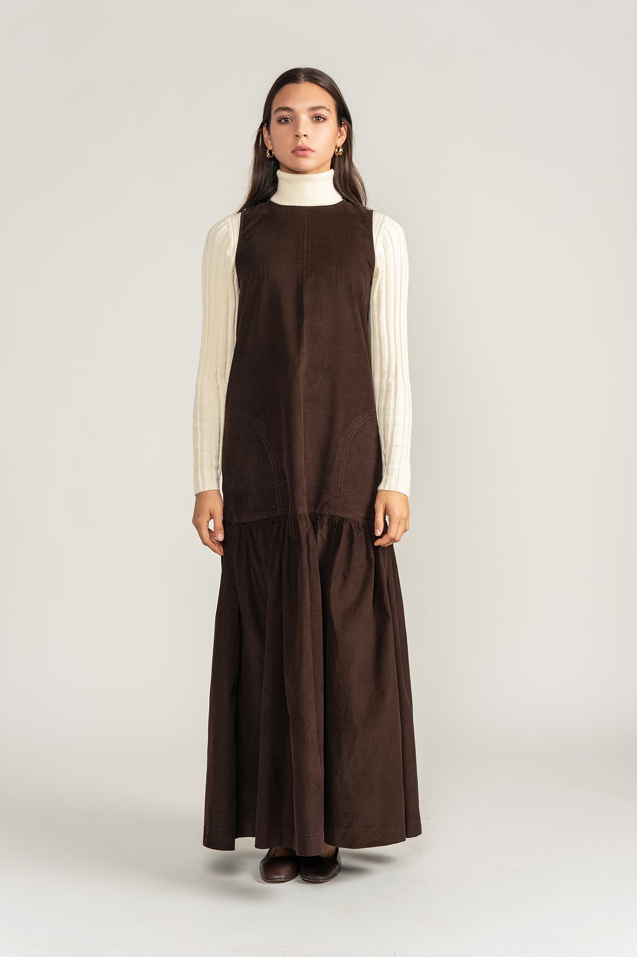 Longline Tiered Maxi - Brown