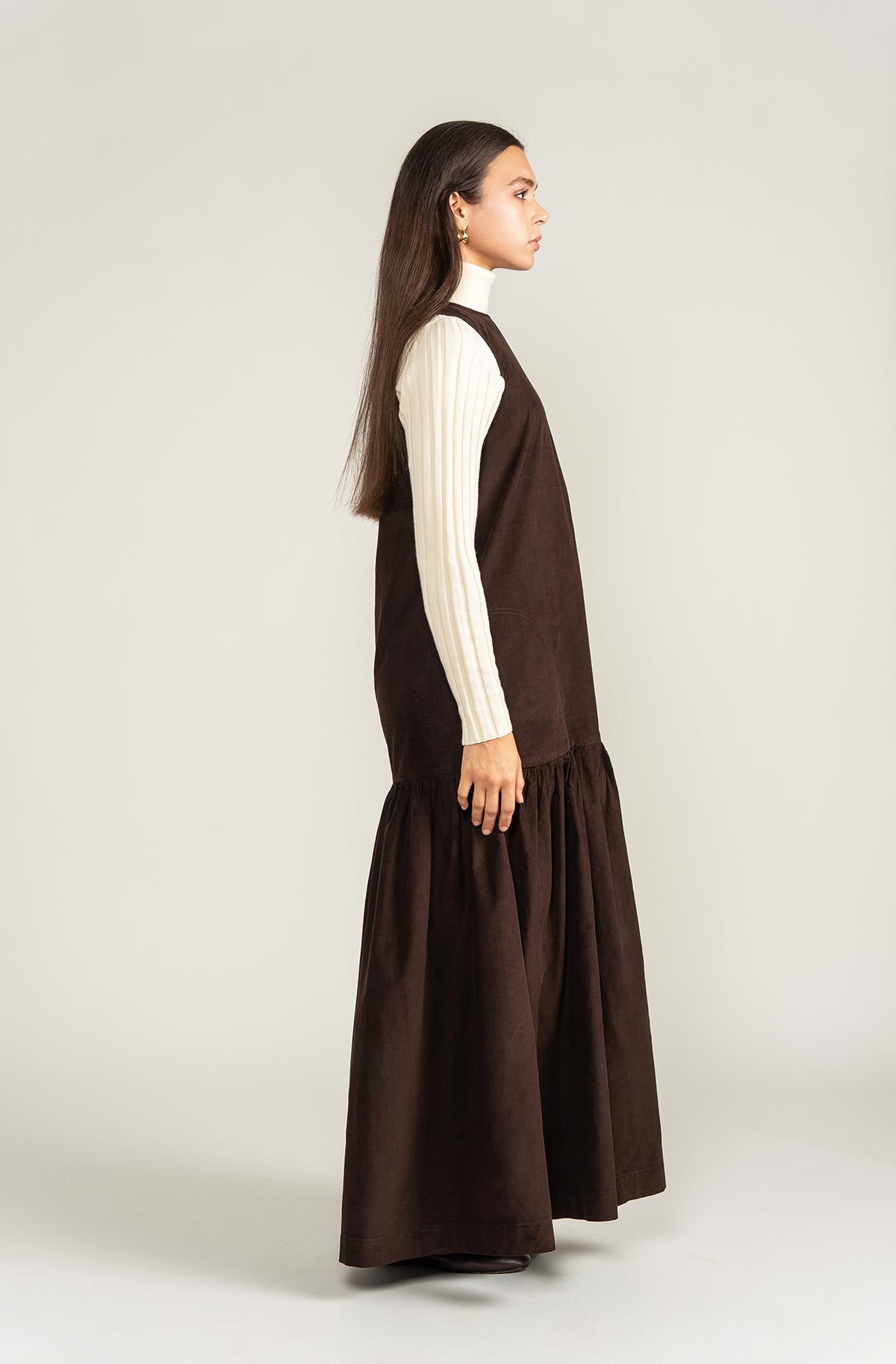 Longline Tiered Maxi - Brown