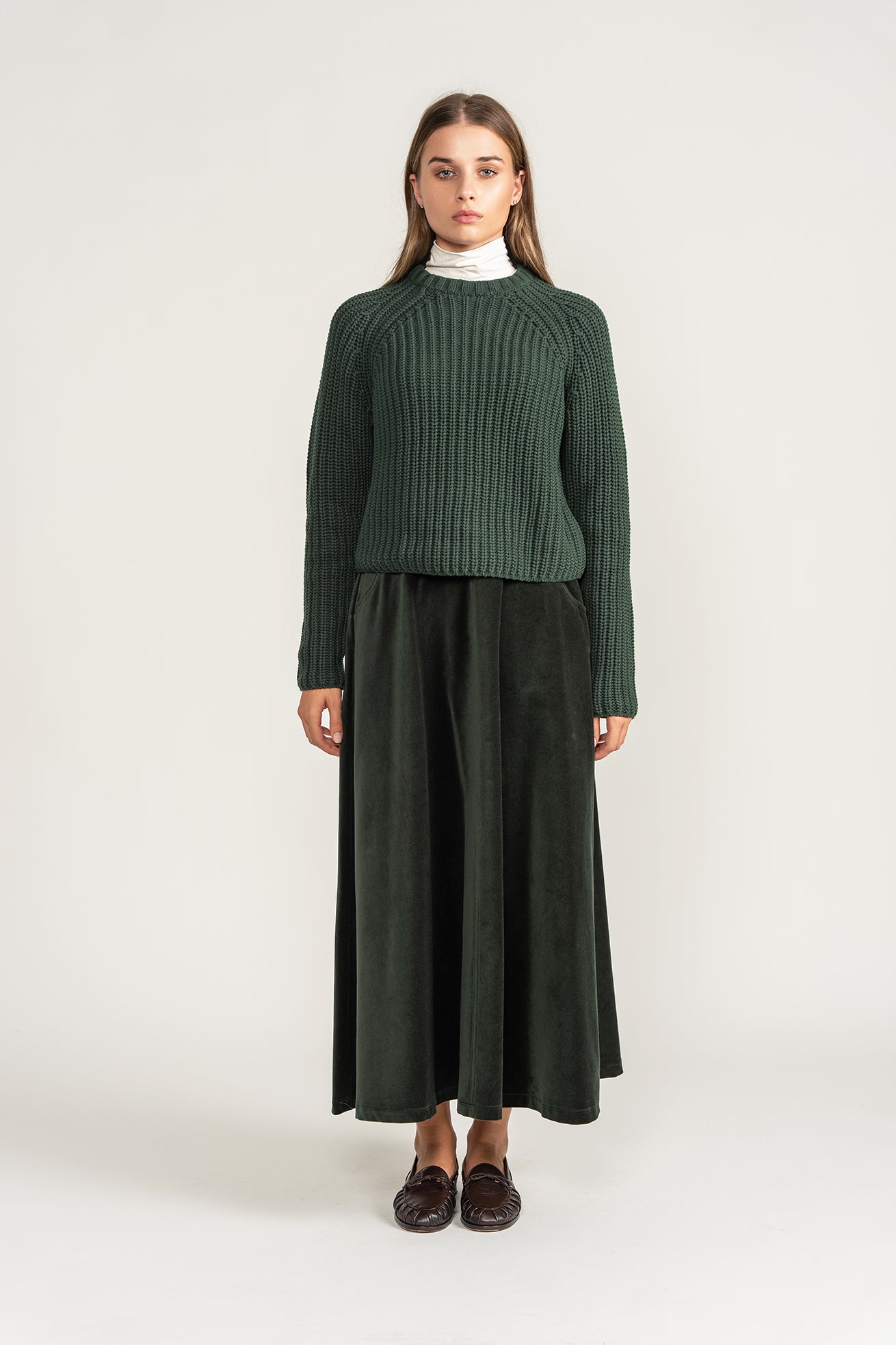 Chunky Straight Sweater - Green
