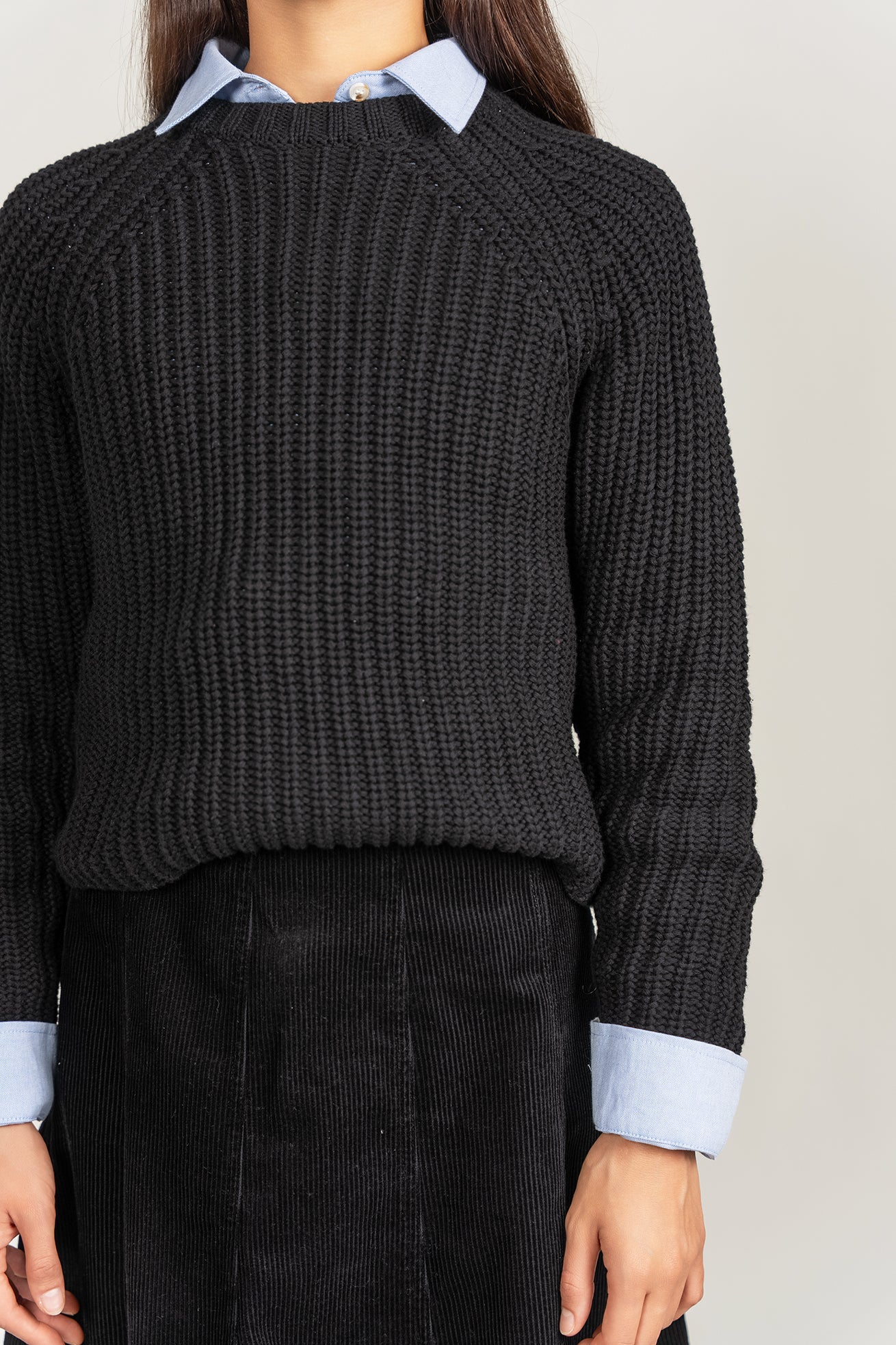 Chunky Straight Sweater - Black