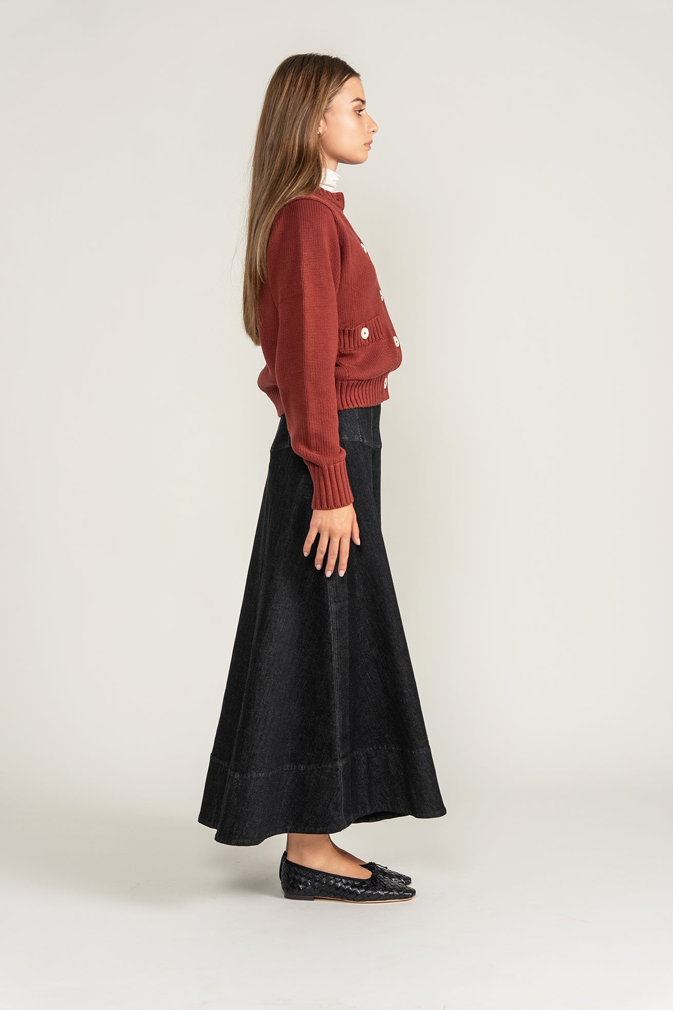 Chunky Cardigan - Burgundy