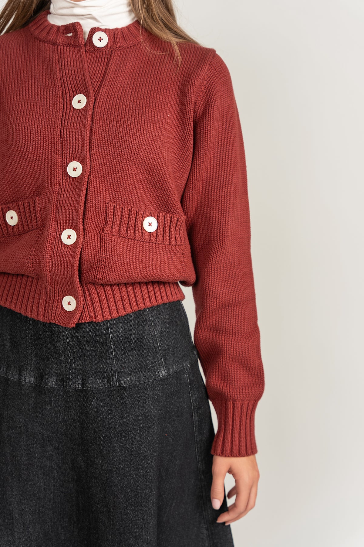 Chunky Cardigan - Burgundy
