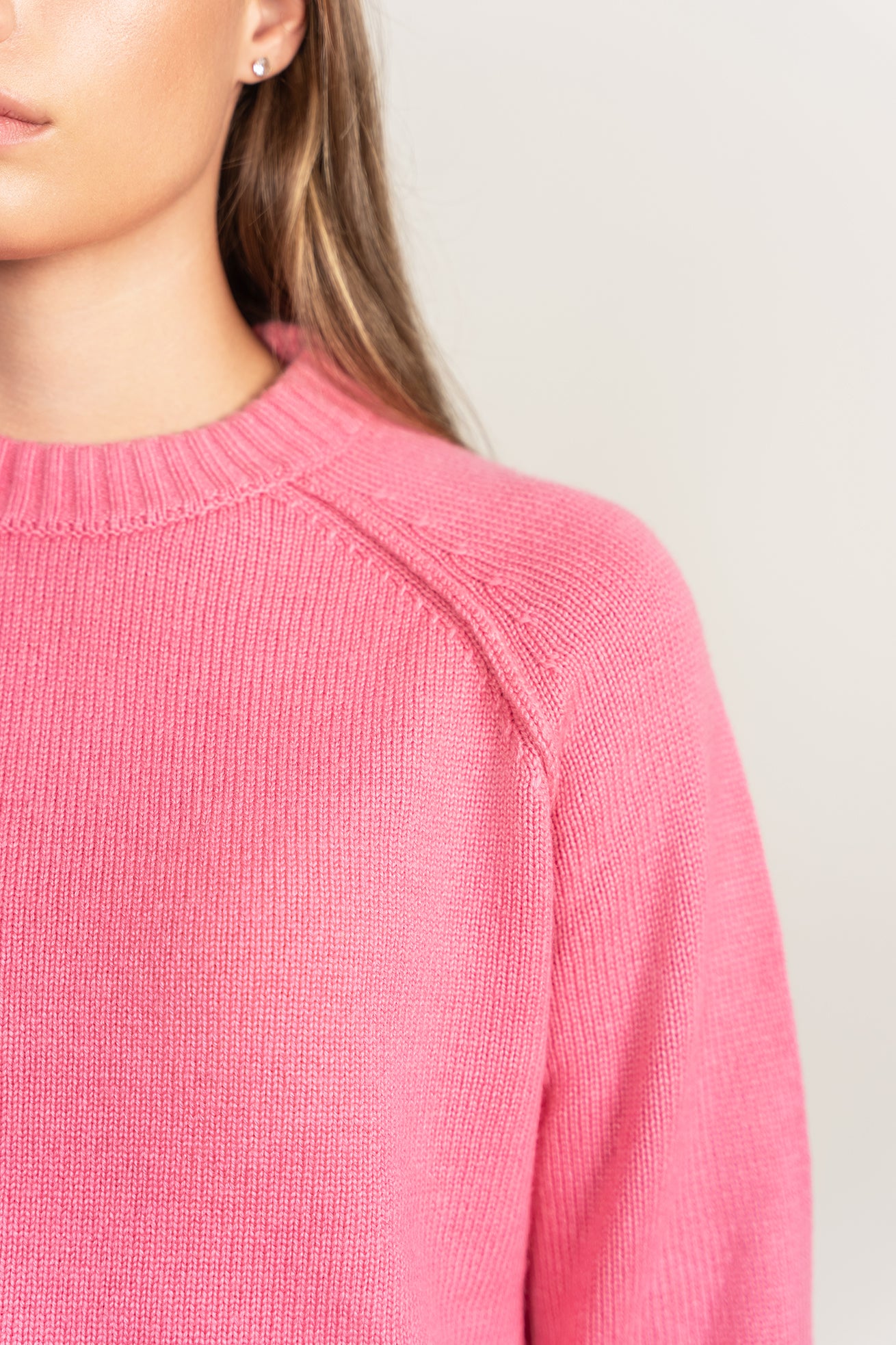 Fine Wool Sweater - Pink
