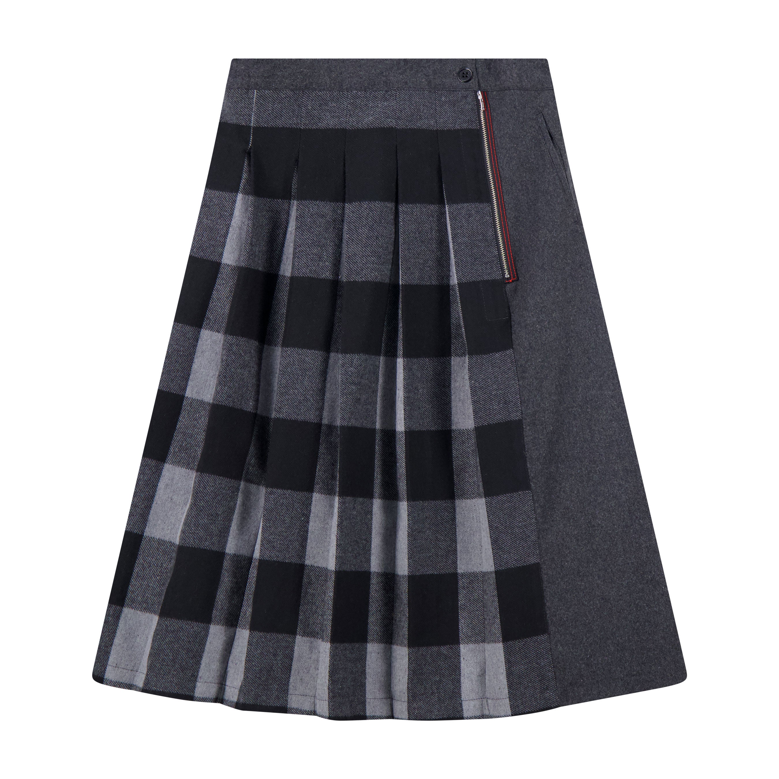 Plaid Pleated Skirt