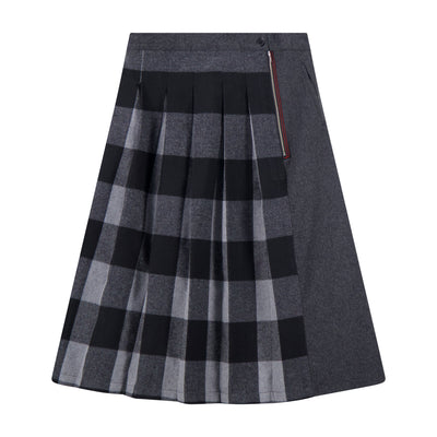 Plaid Pleated Skirt
