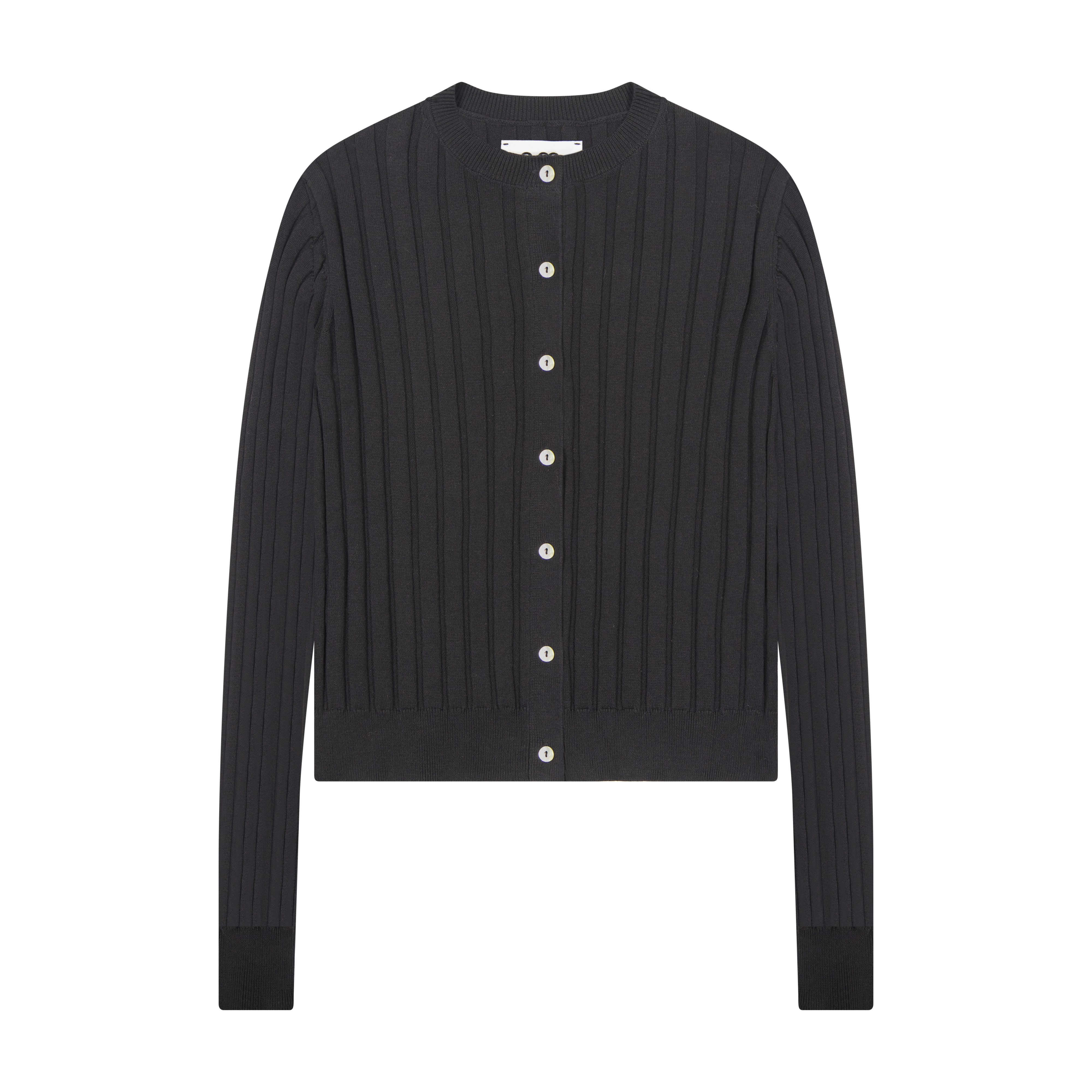 Ribbed Cardigan - Black
