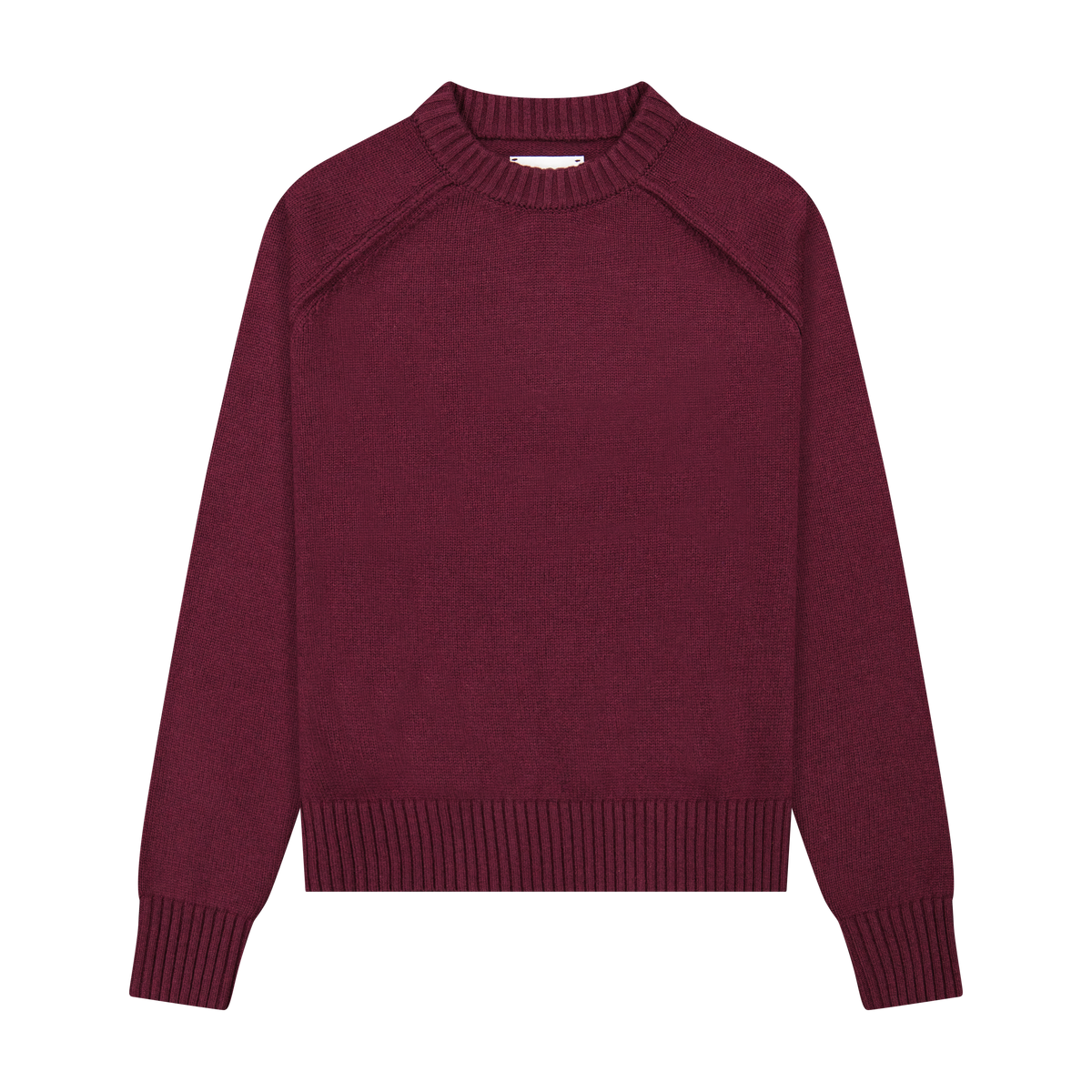 Fine Wool Sweater - Burgundy