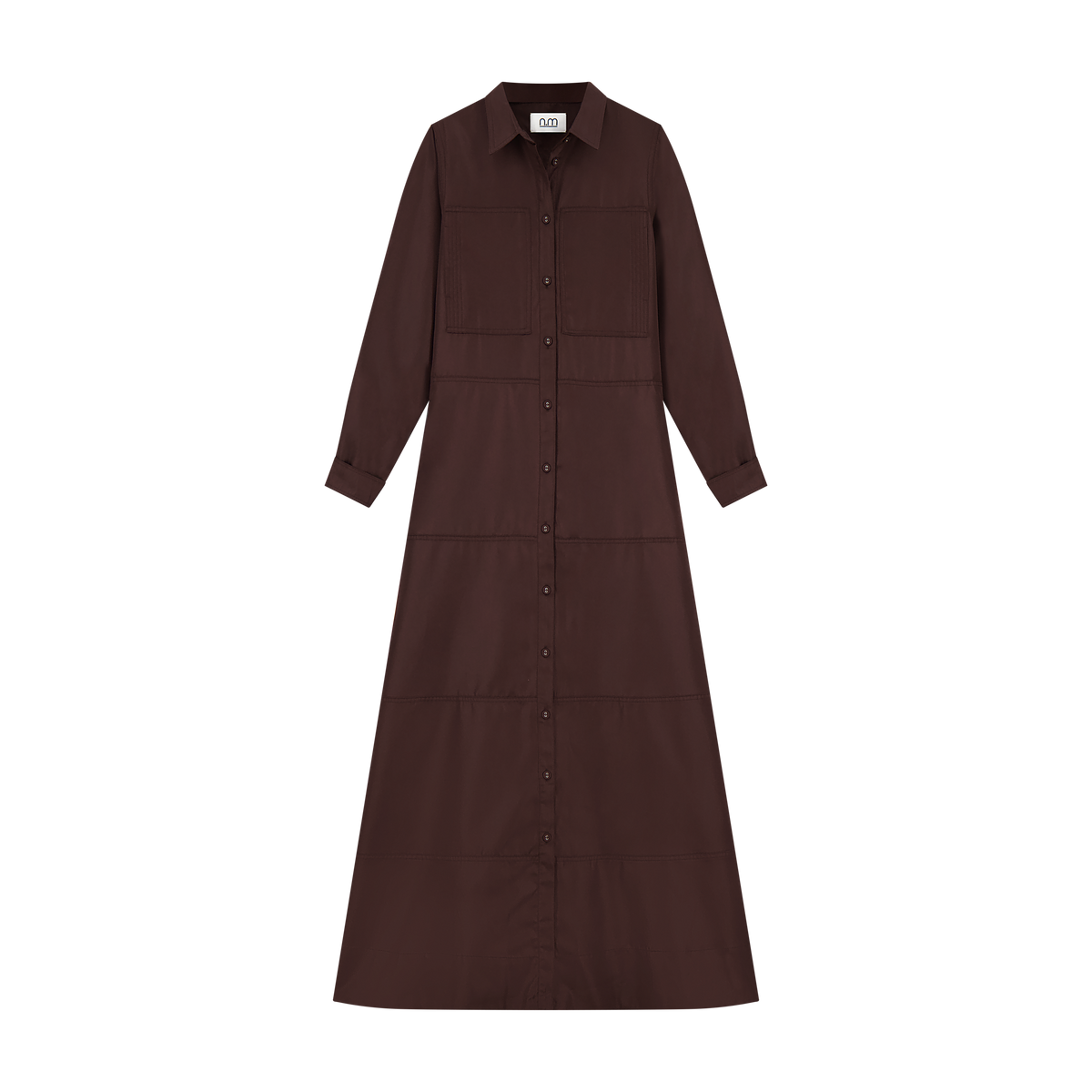 Maxi Dress W Pockets - Brown