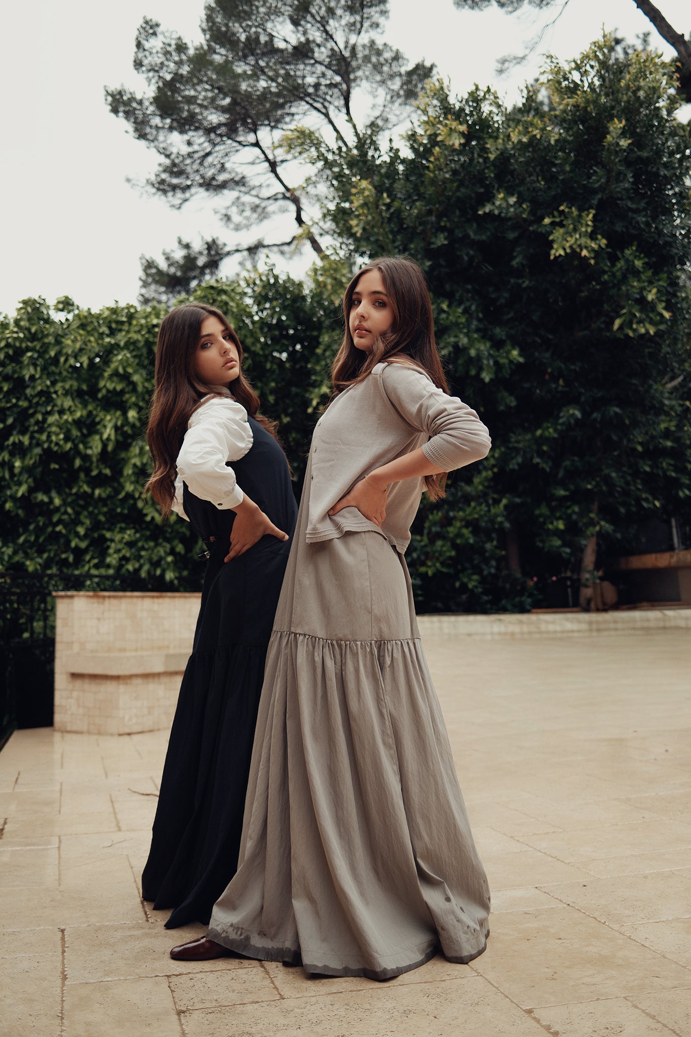 Tiered Sleeveless Dress - Navy