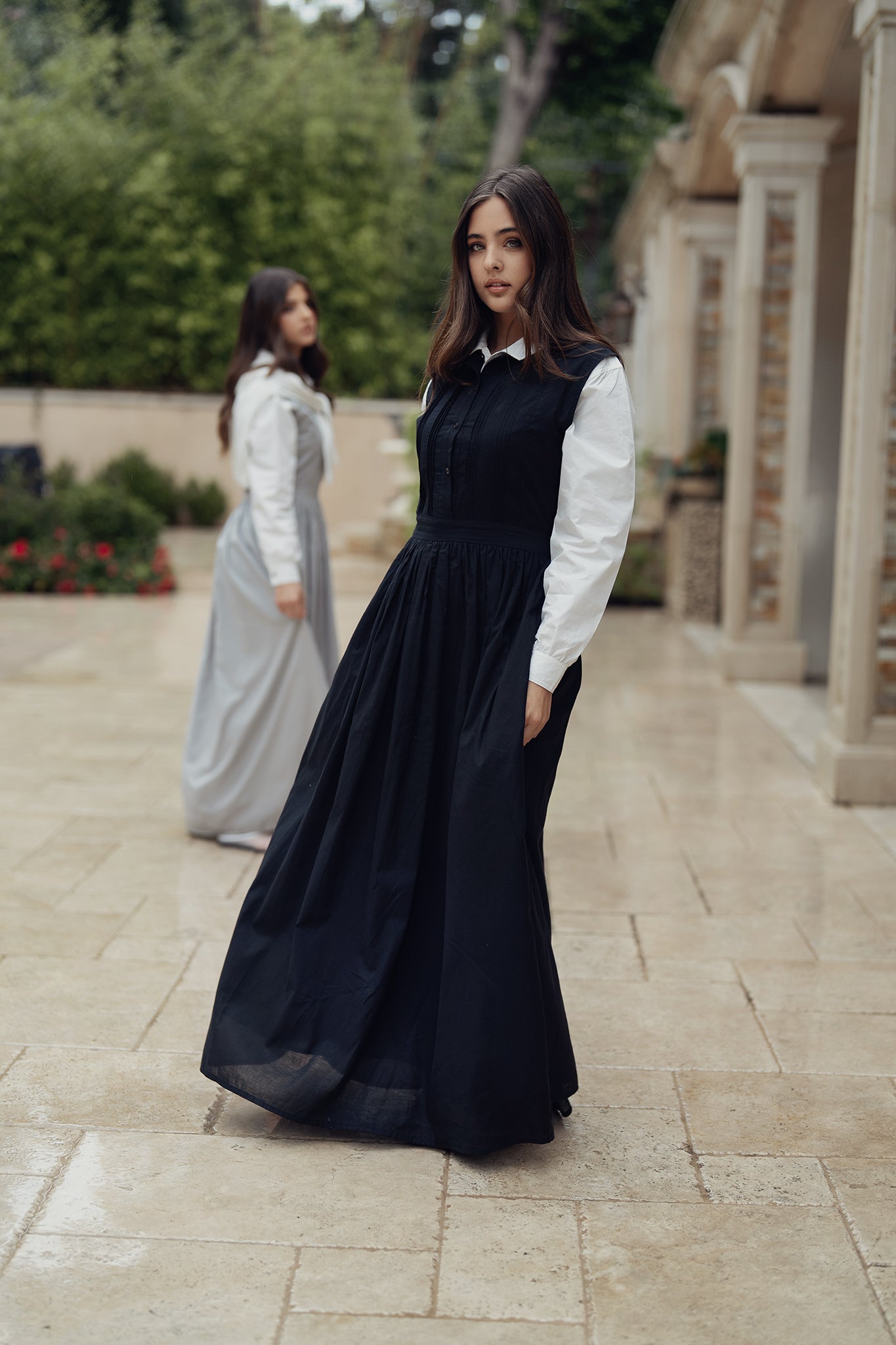 Pleated Sleeveless Maxi - Black