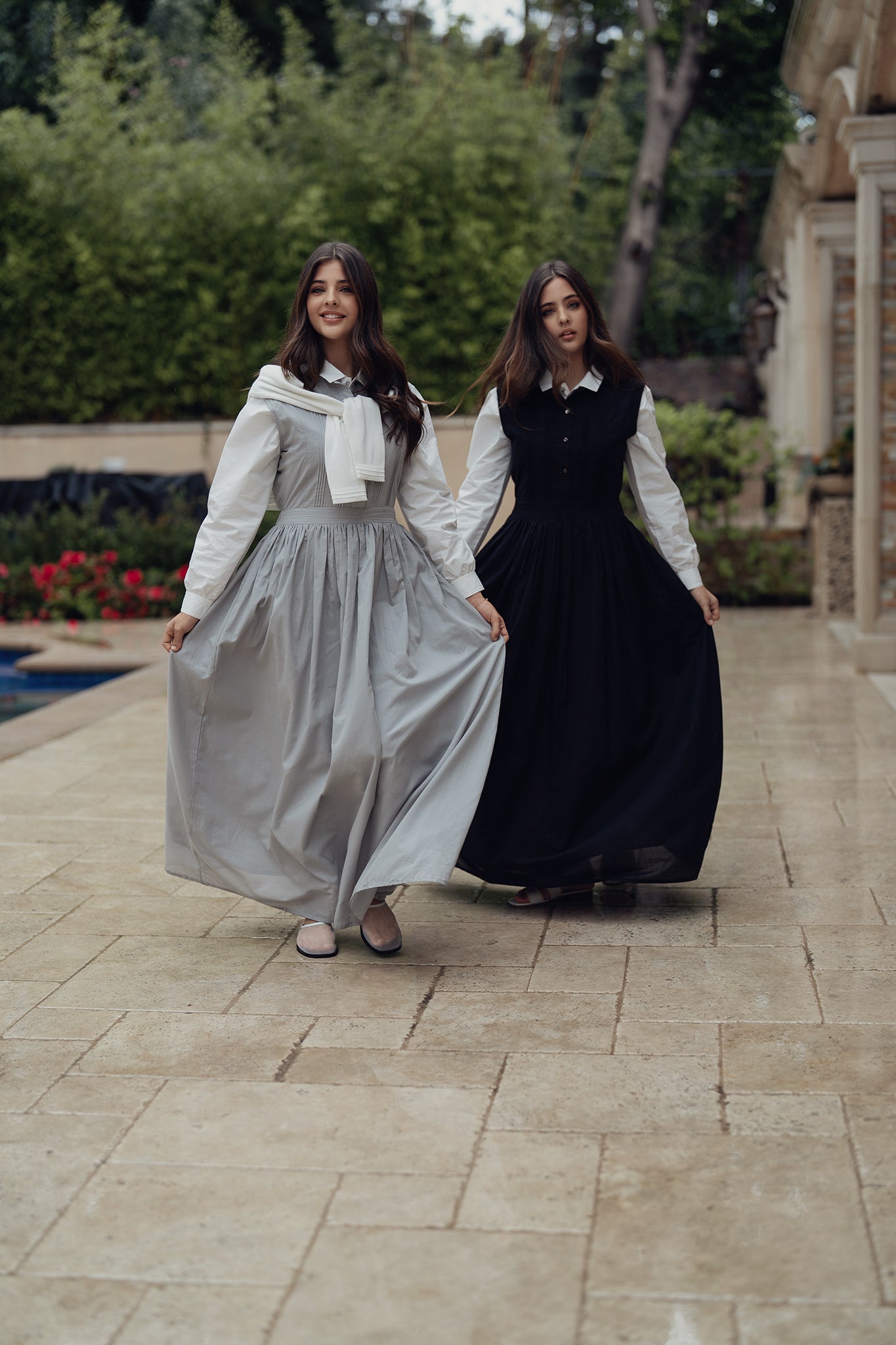 Pleated Sleeveless Maxi - Grey