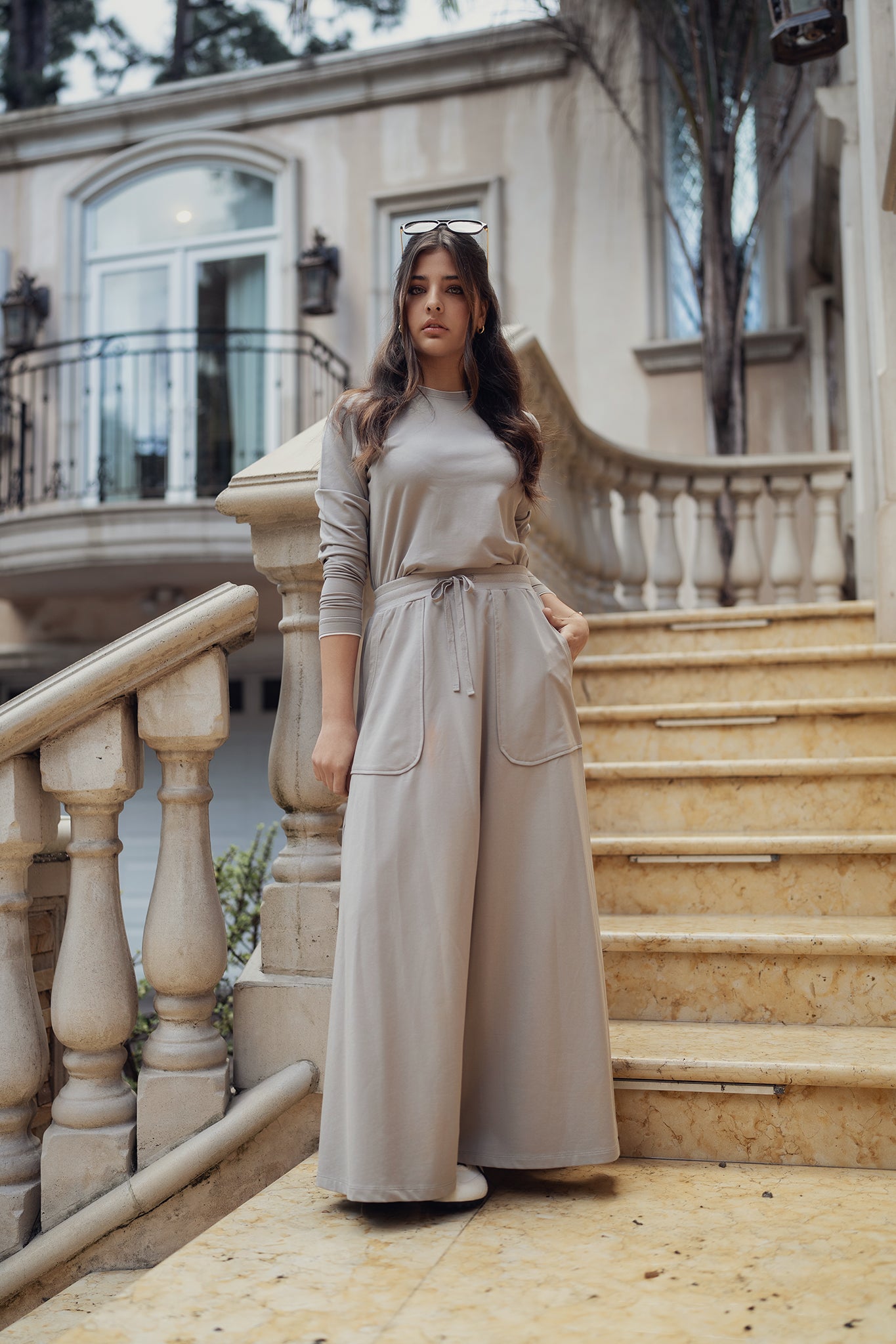 Casual Tee Set - Taupe