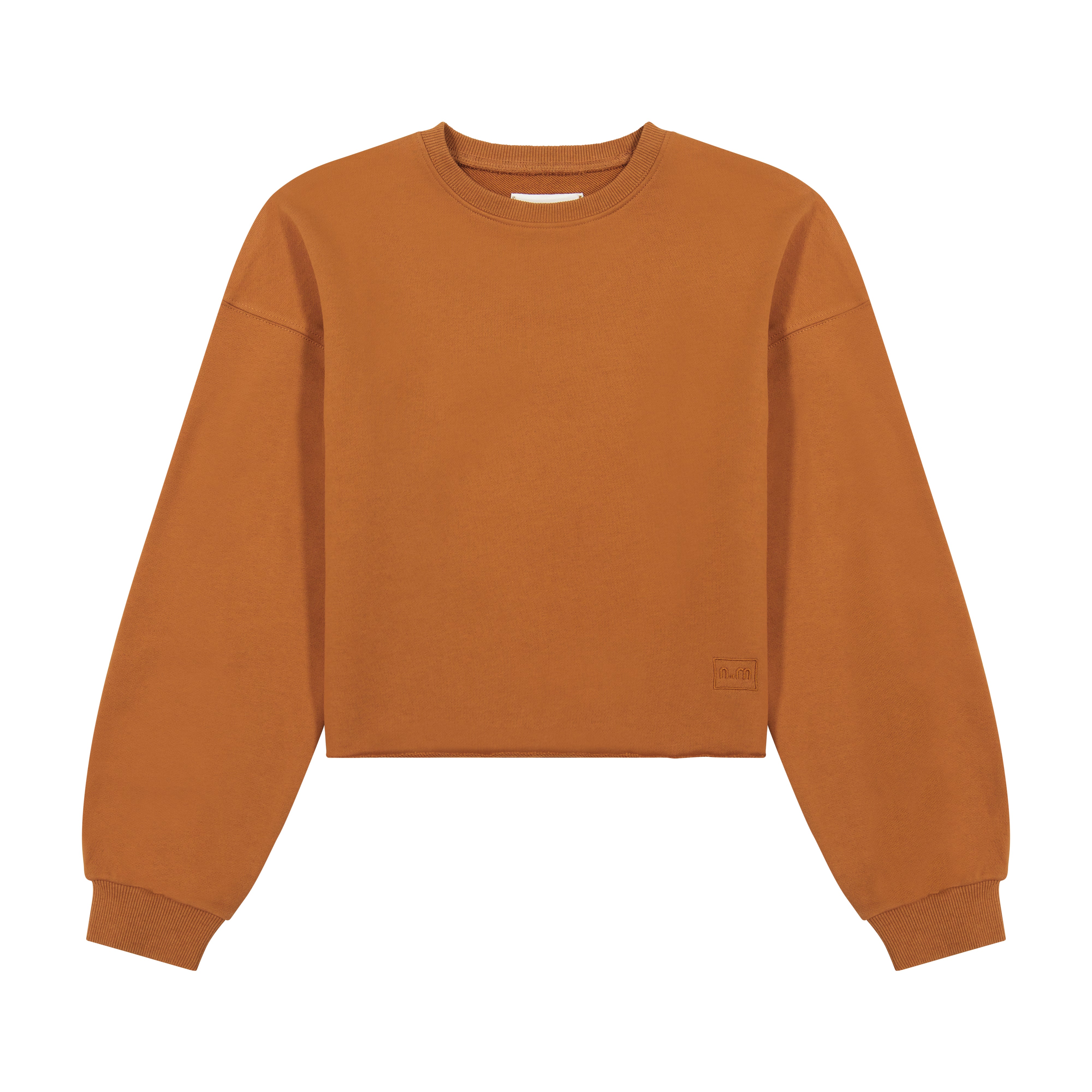 Cropped French Terry Tee - Cognac