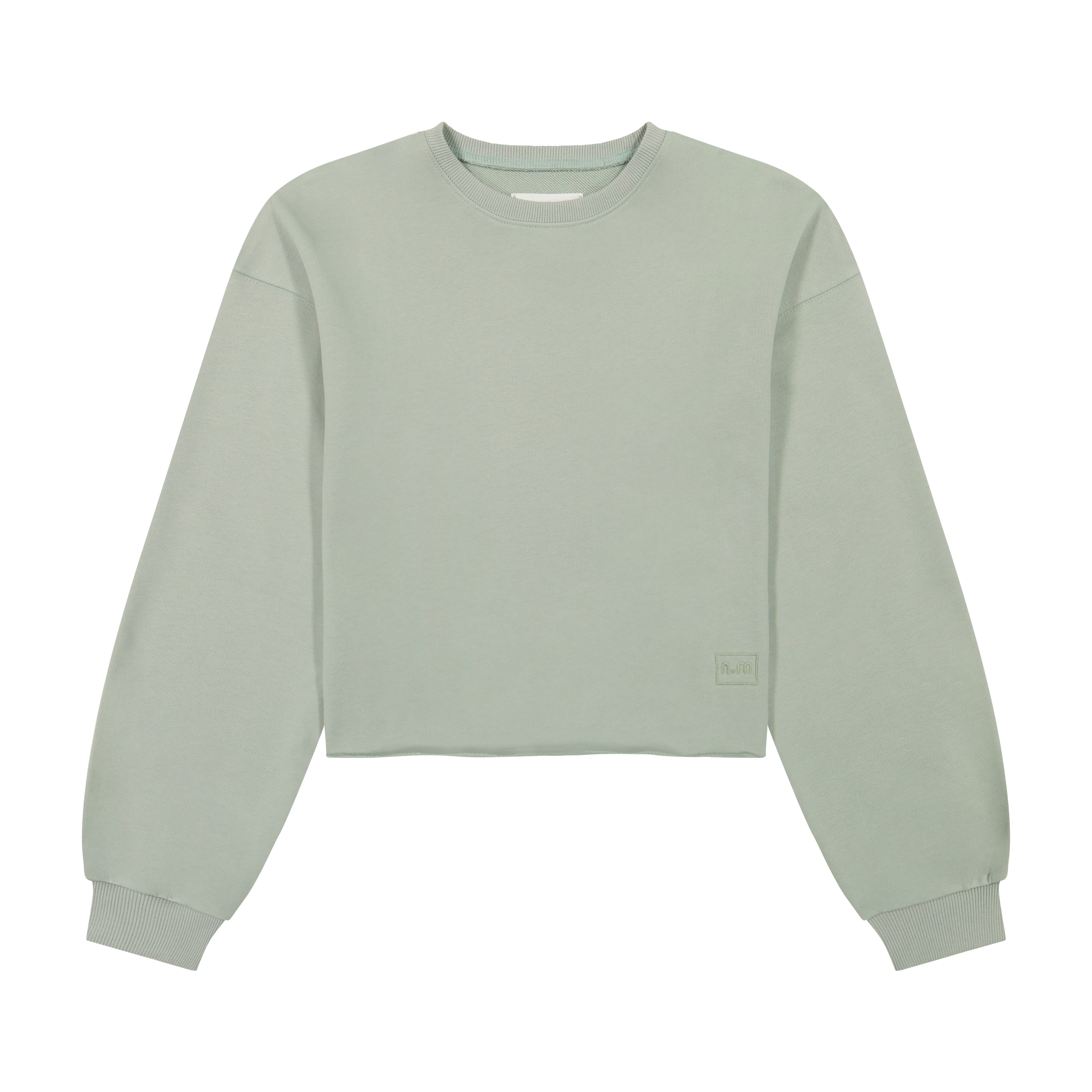 Cropped French Terry Tee - Sage
