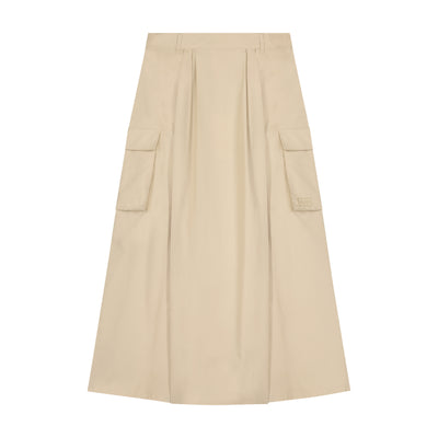 Cargo Pocket Skirt - Beige