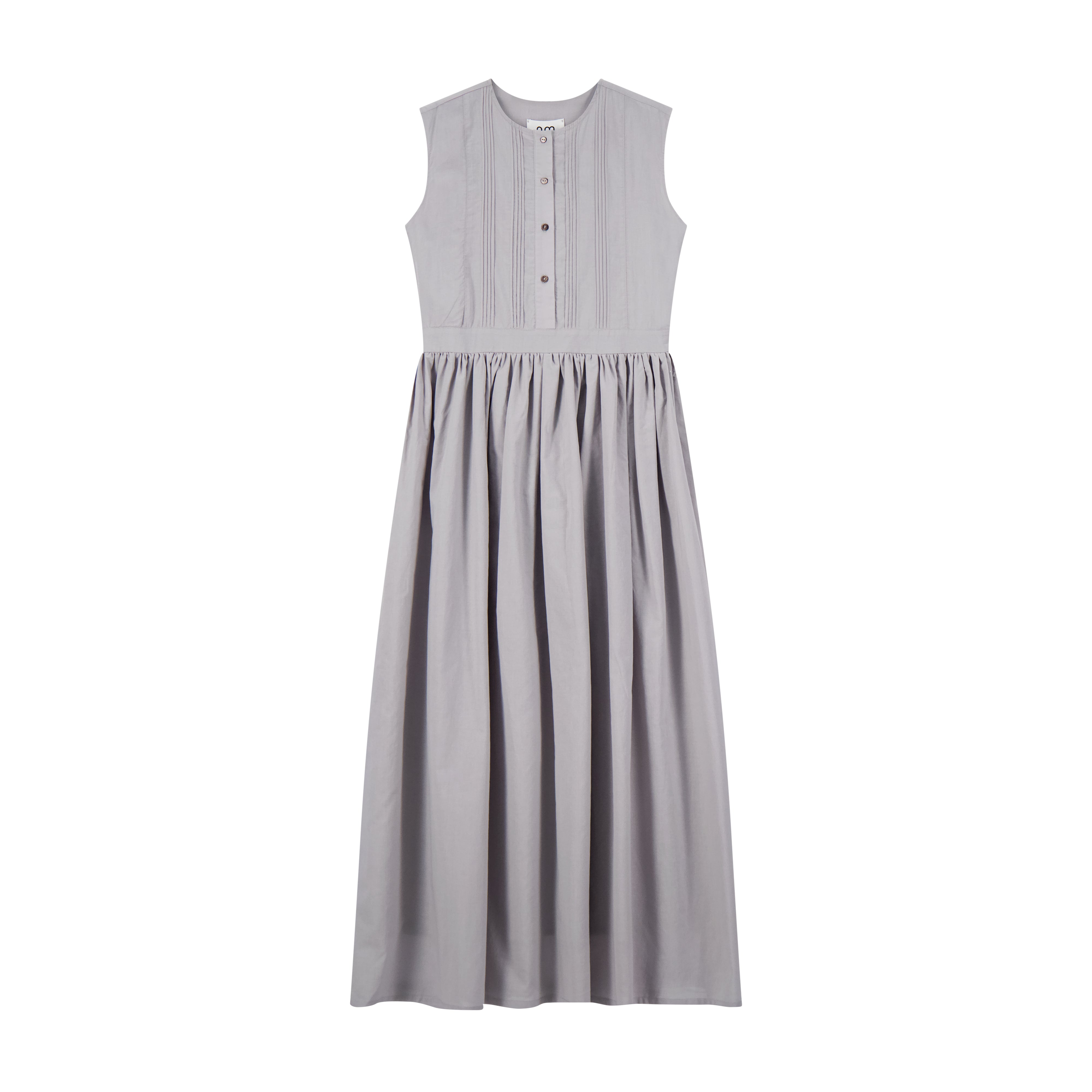 Pleated Sleeveless Maxi - Grey