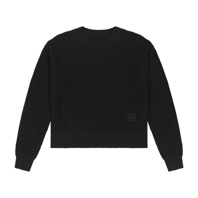 Textured Knit Sweater - Black
