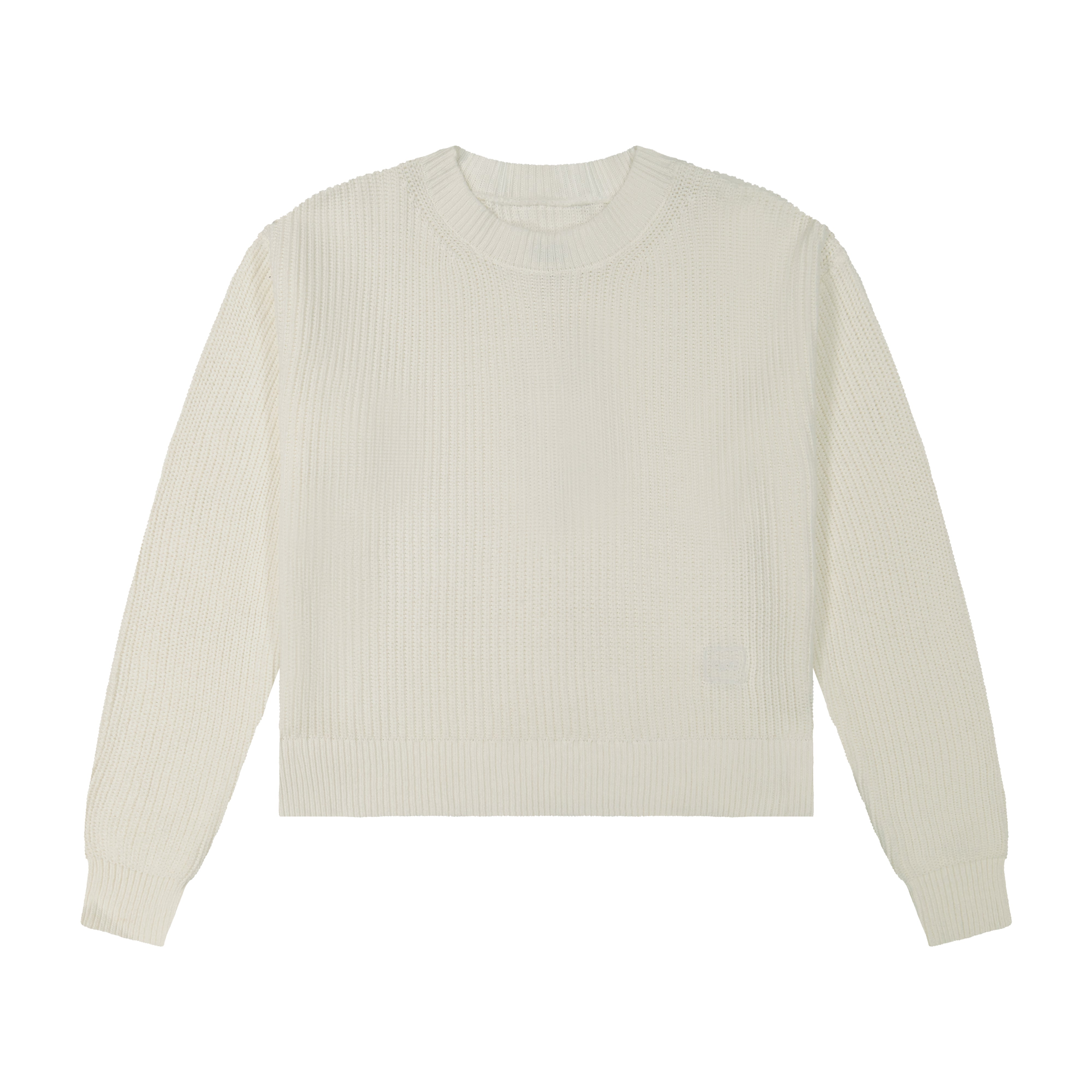 Textured Knit Sweater - White