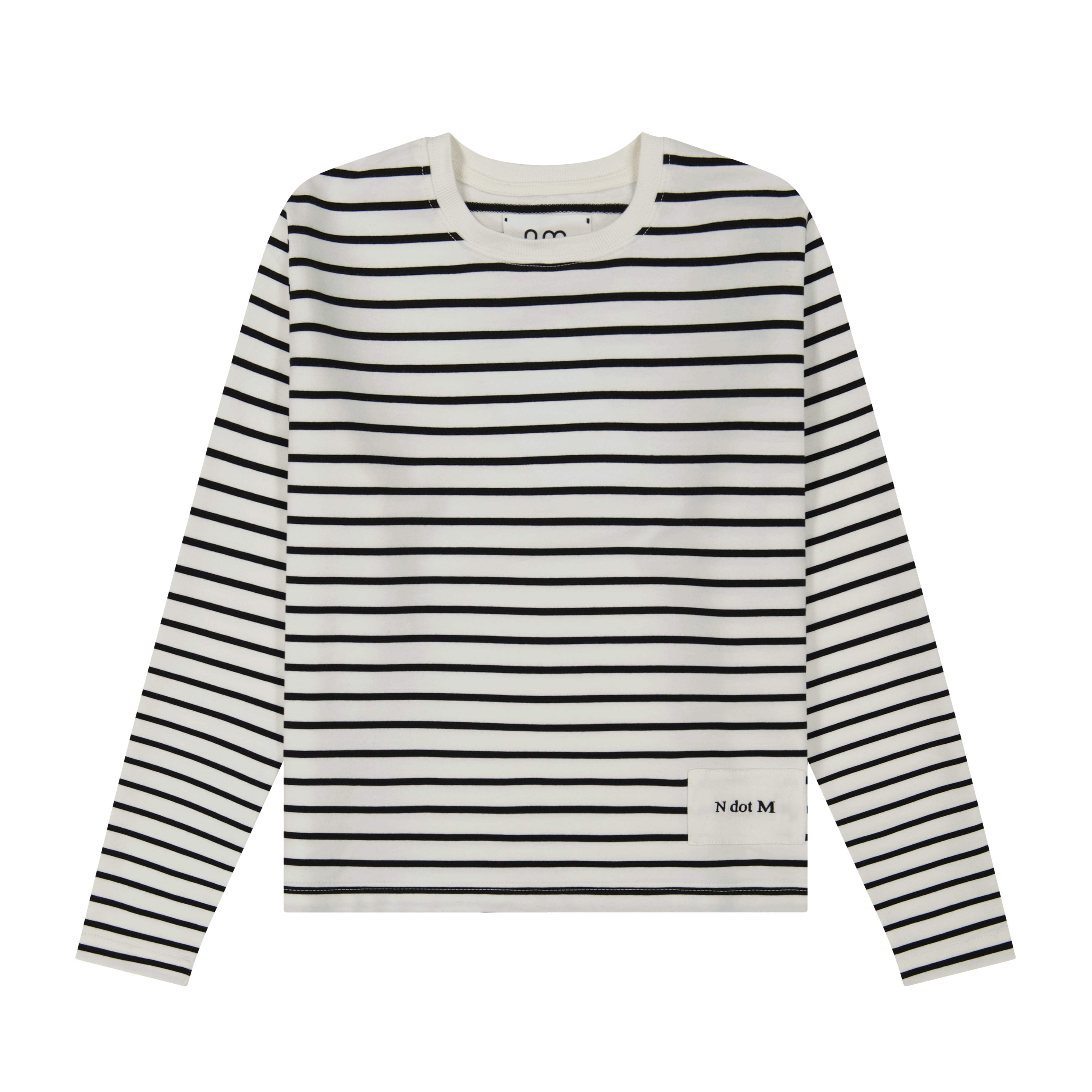 Striped Crewneck Tee - Black & White