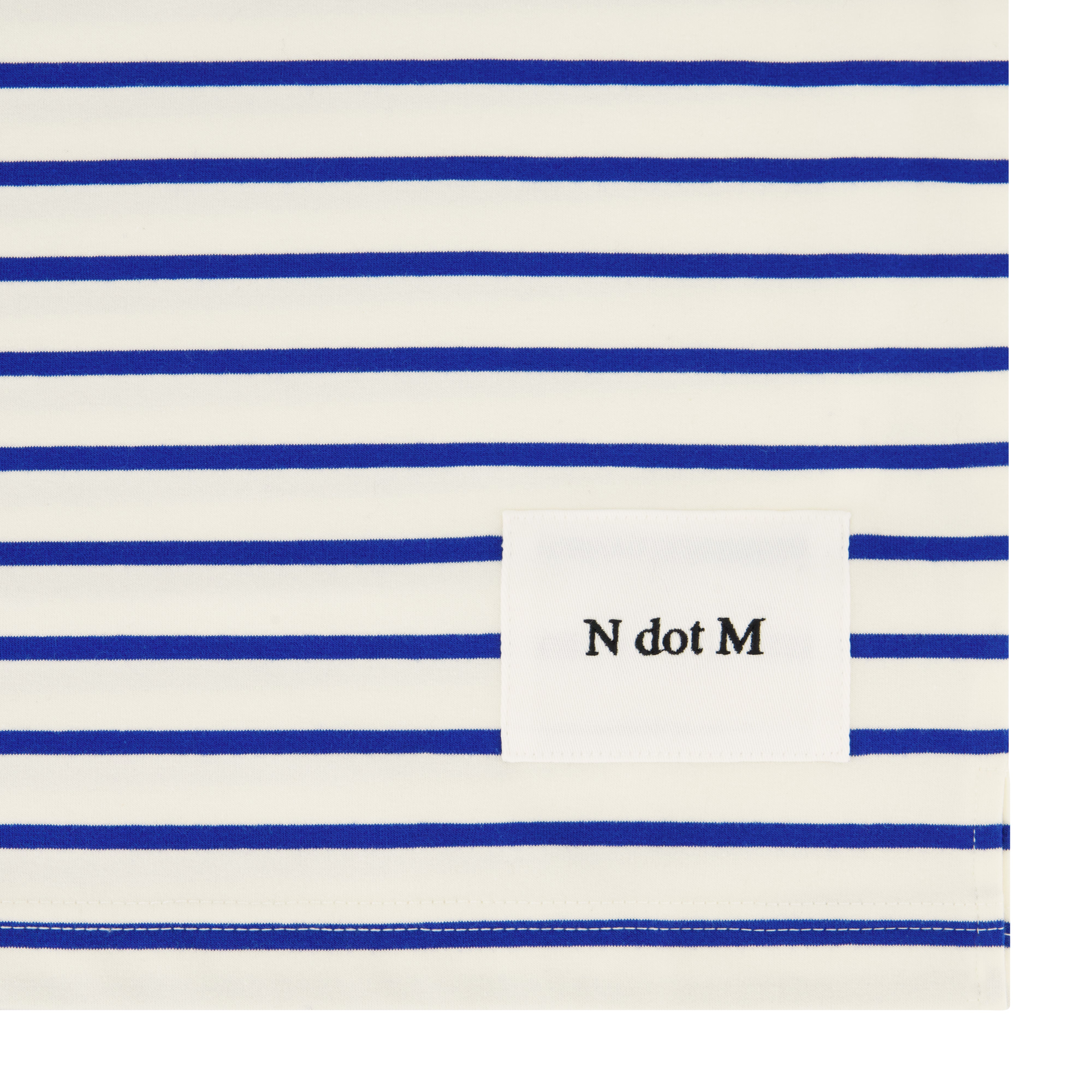 Striped Crewneck Tee - Royal & White