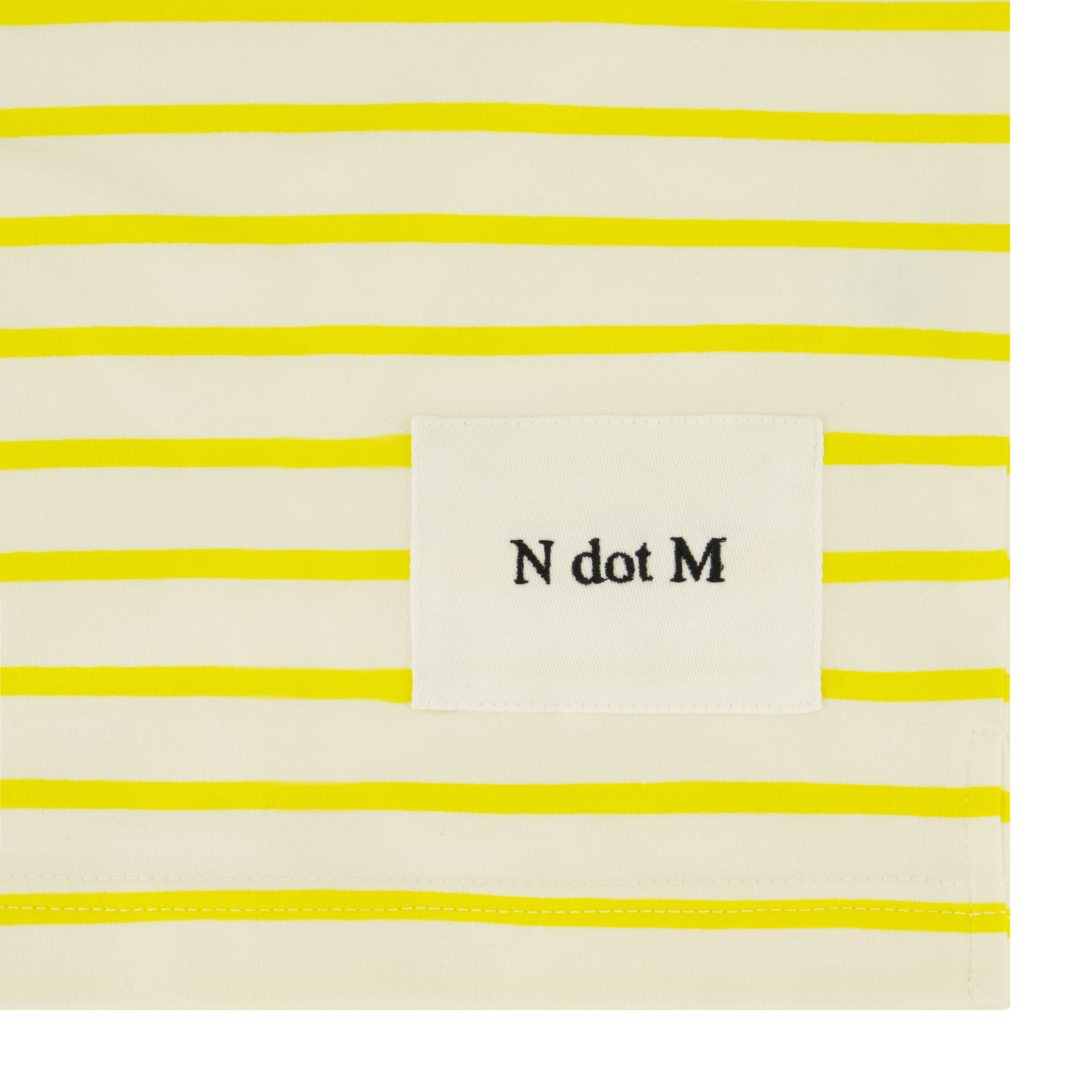 Striped Crewneck Tee - Yellow & White