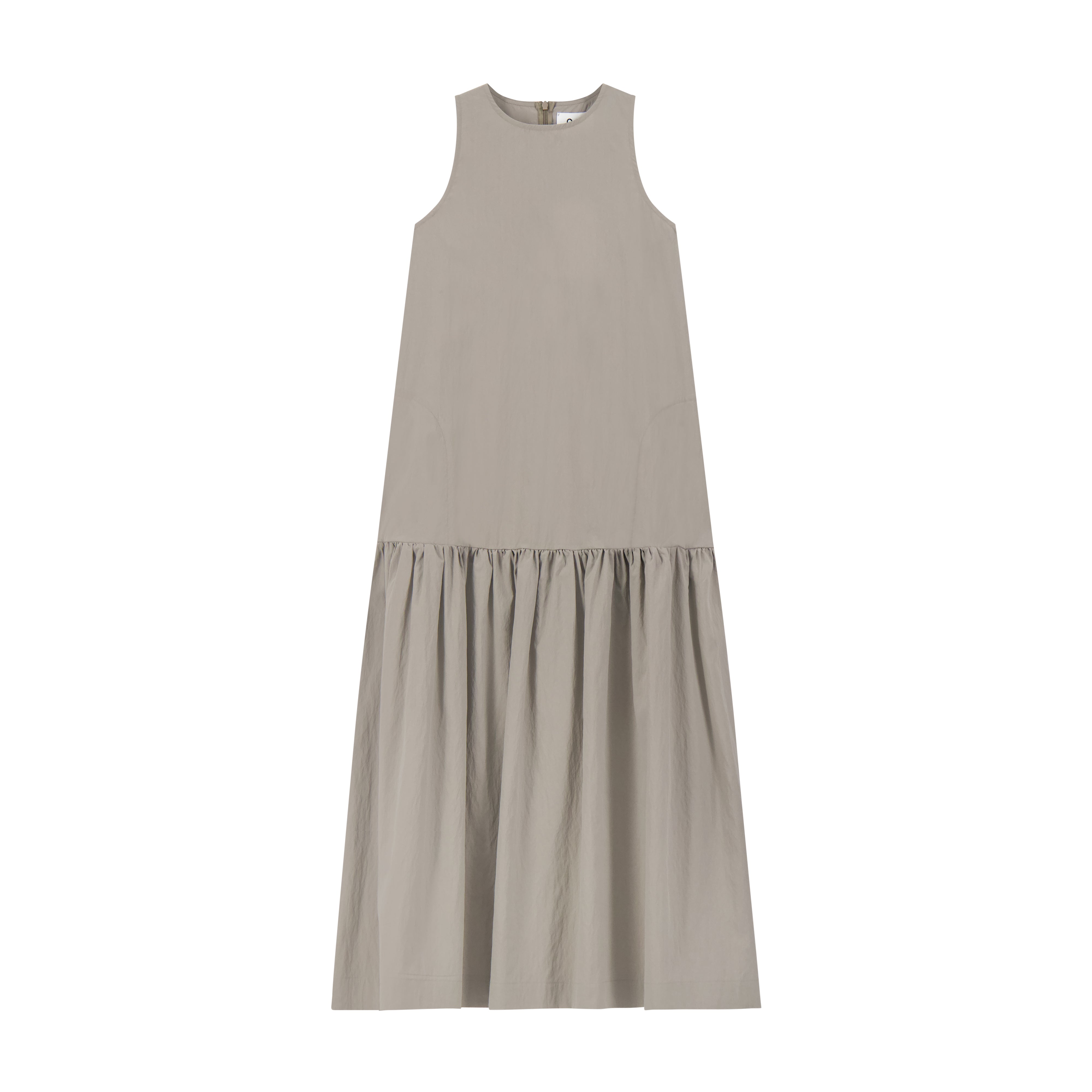 Tiered Sleeveless Dress - Grey