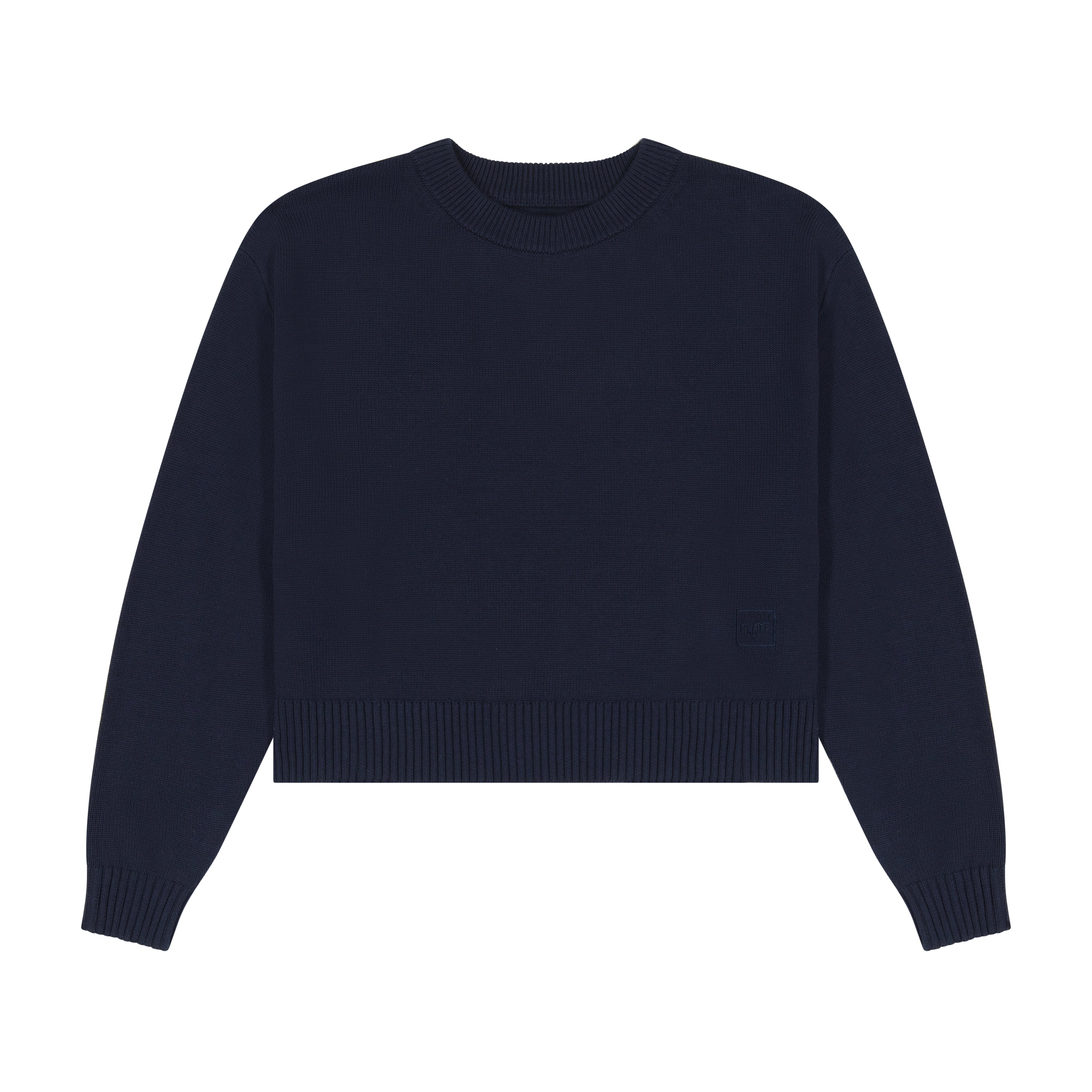 Knit Cropped Sweater - Blue