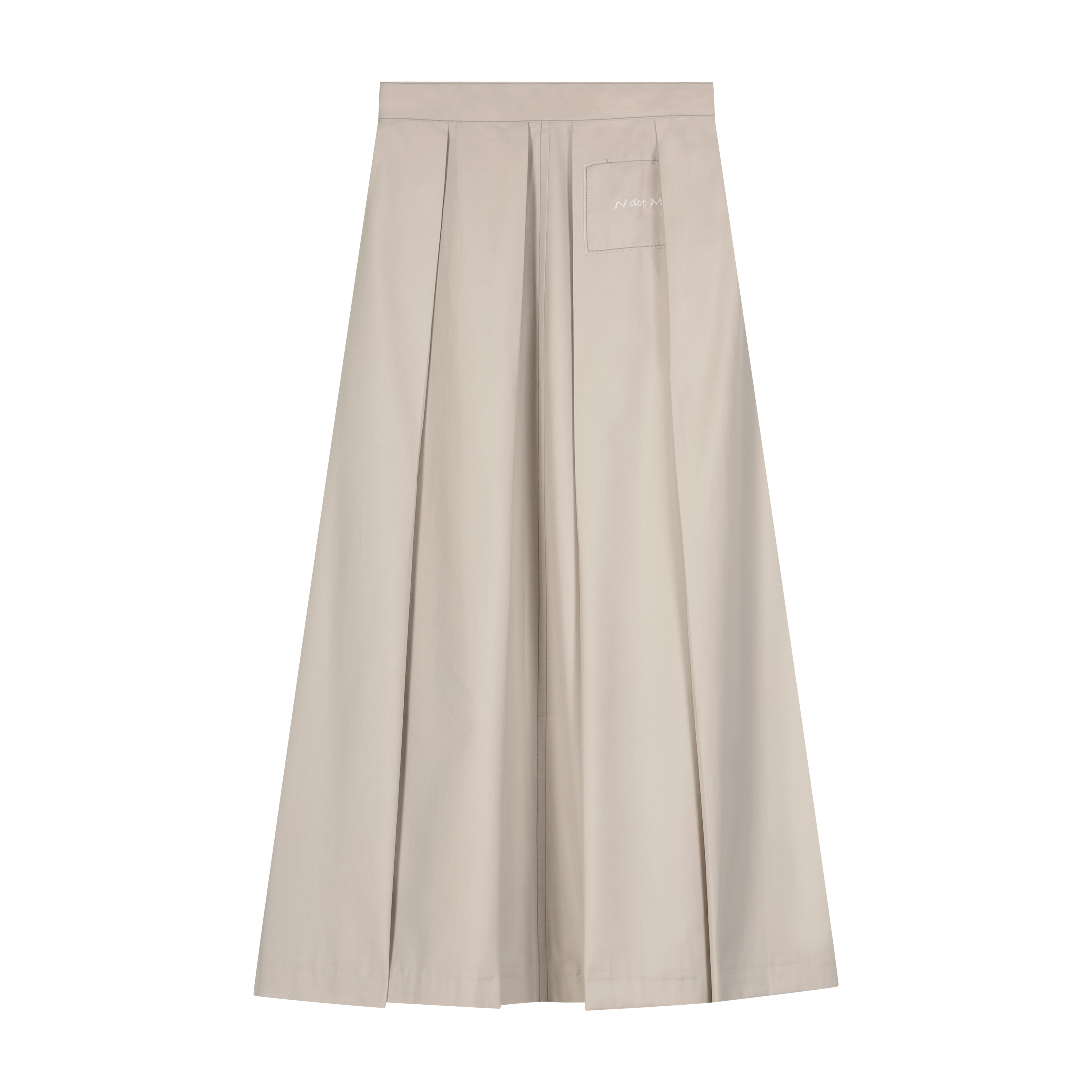 Pleated Twill Skirt