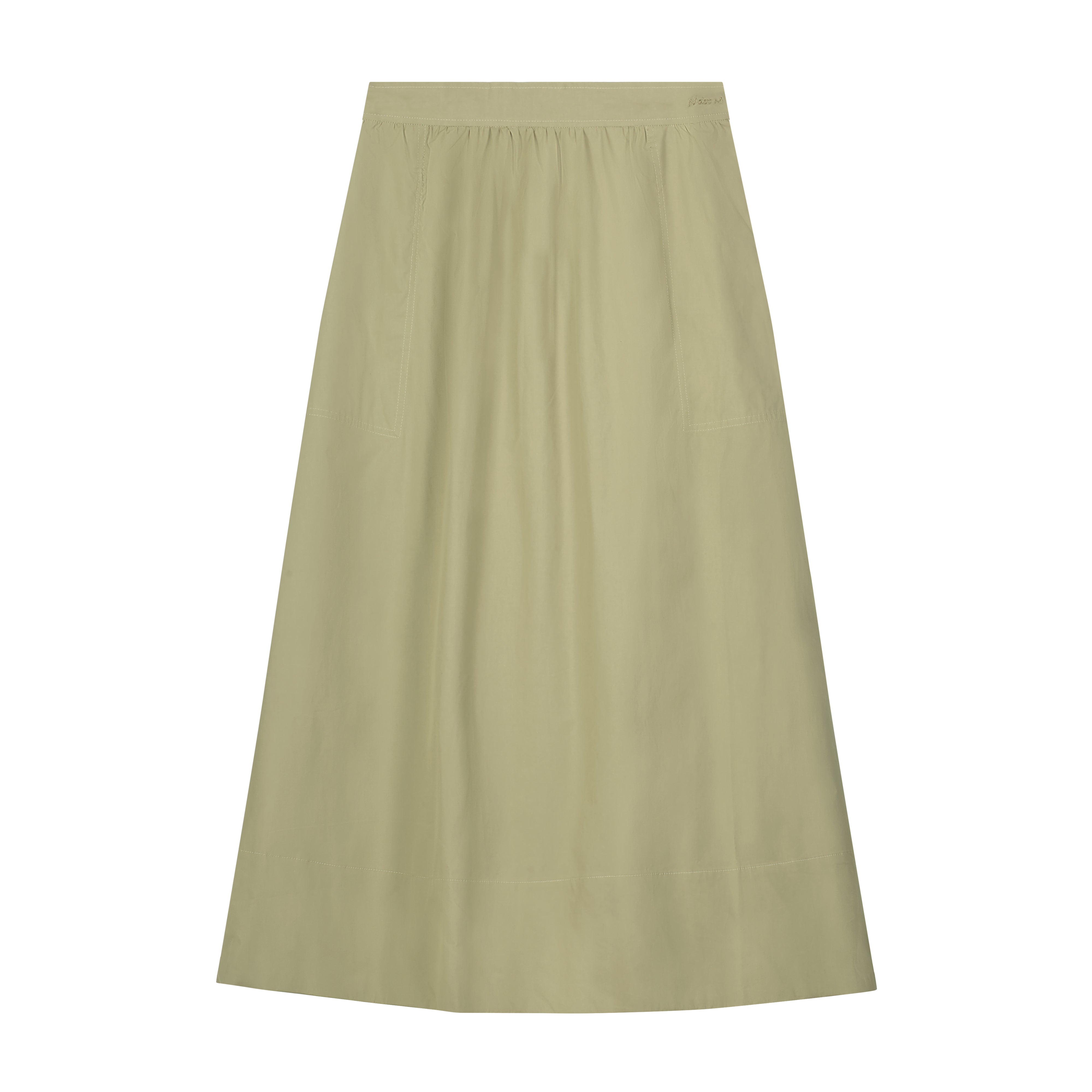 Gathered Cotton Skirt - Sage