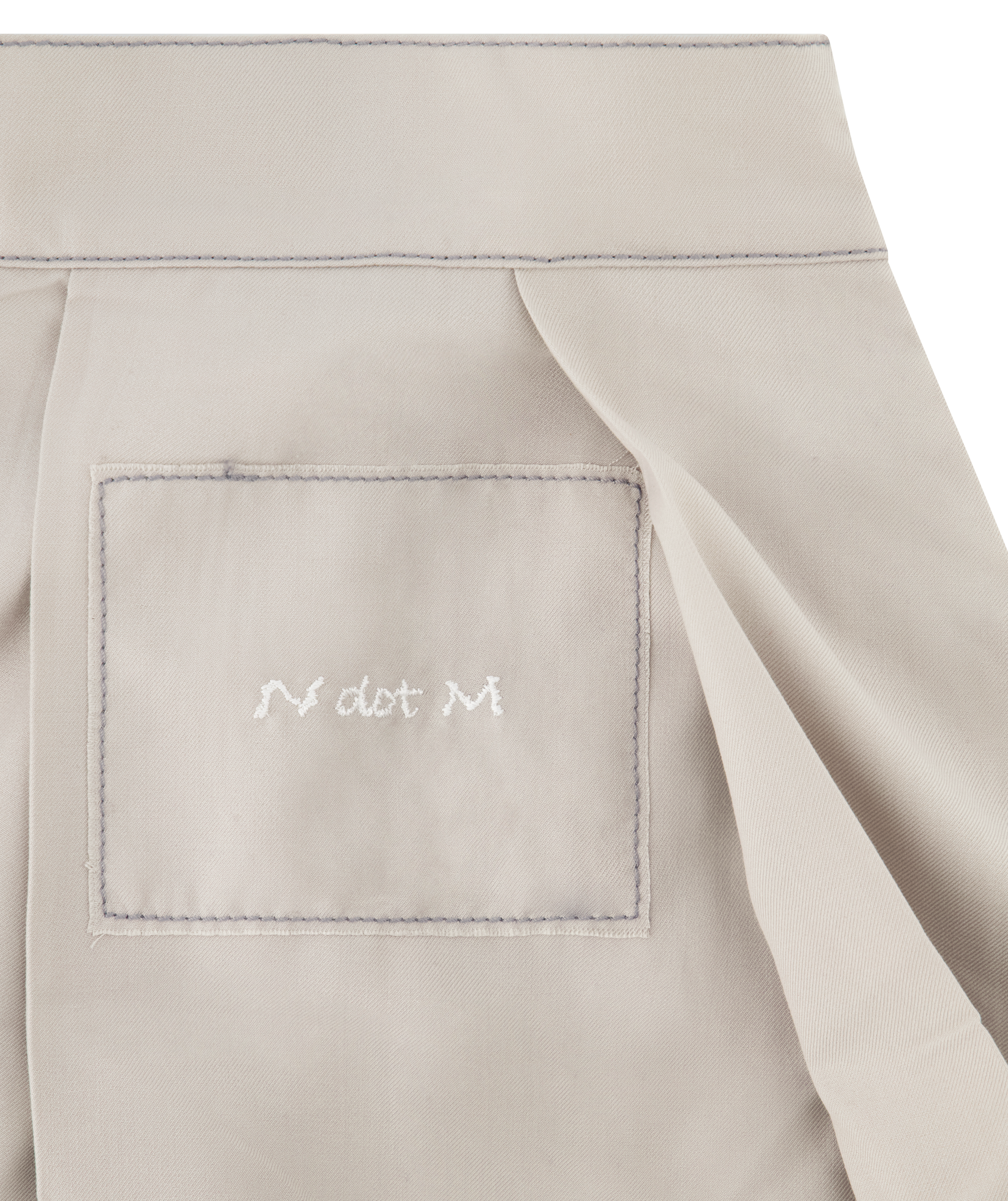 Pleated Twill Skirt