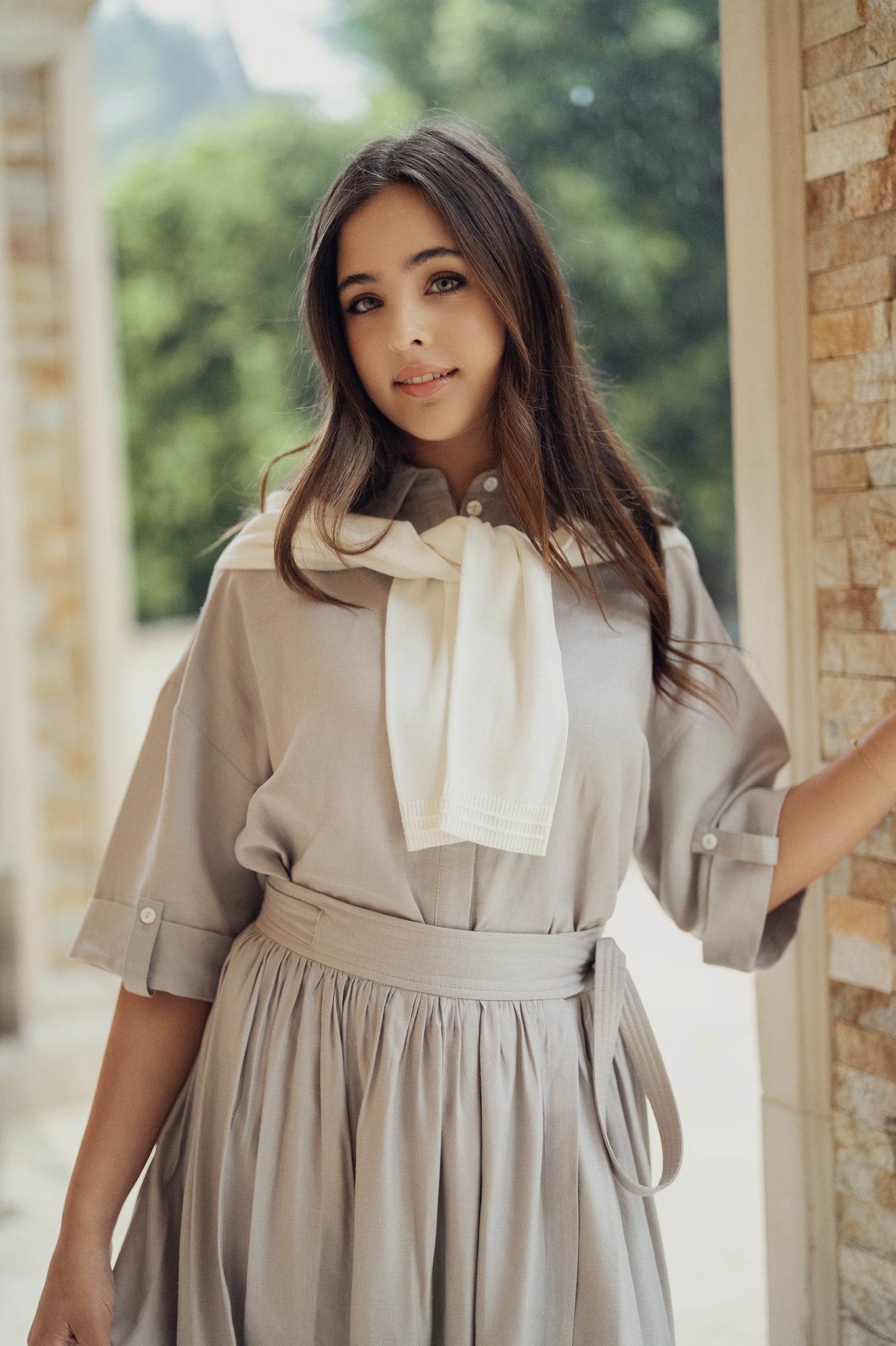 Fine Knit Cardigan - White