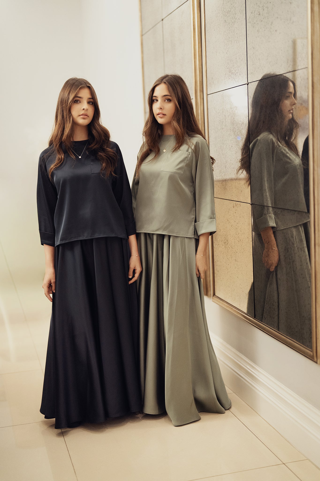 Satin Pearl Set - Sage