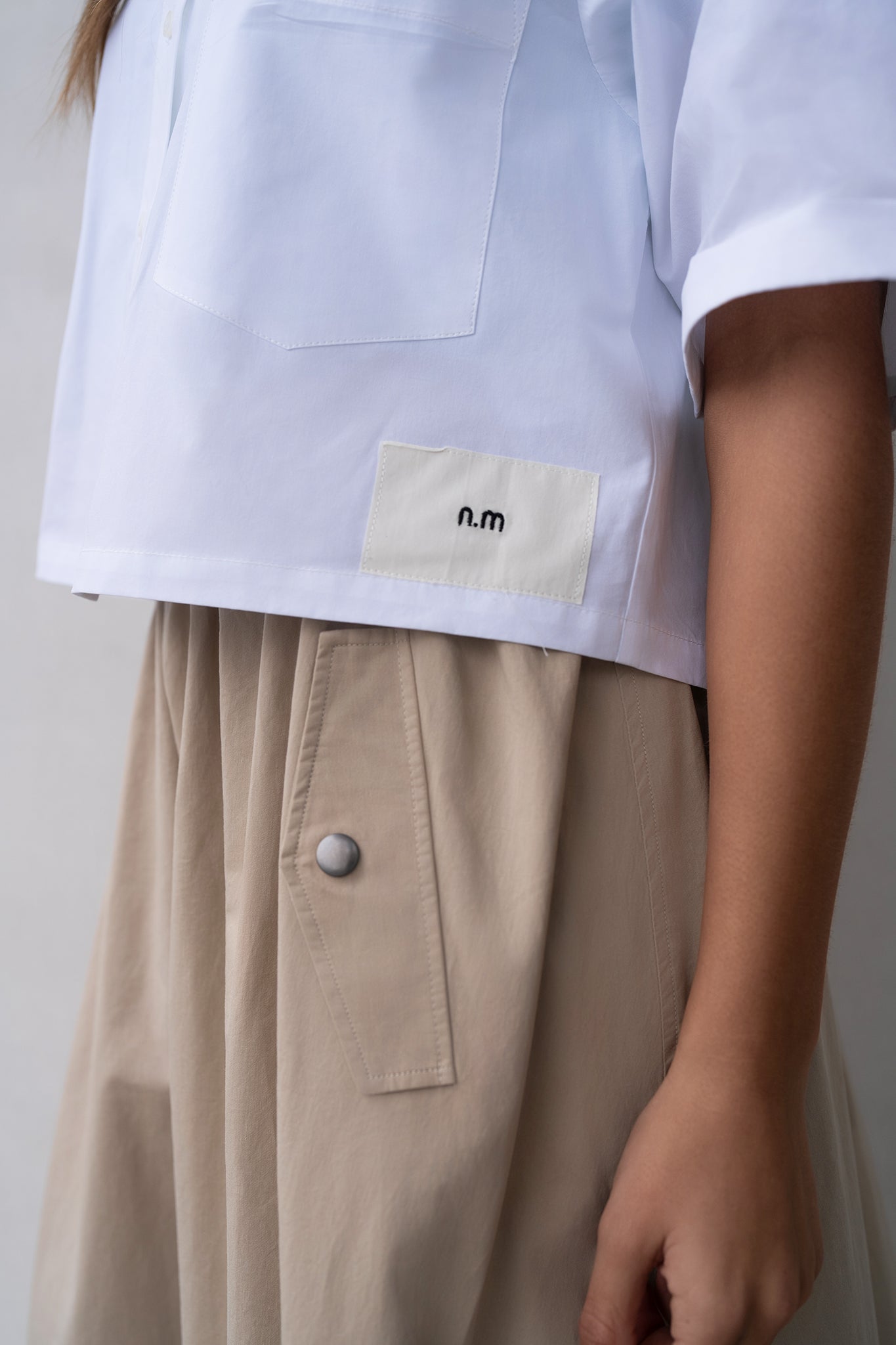 Cropped Shirt - Light Blue