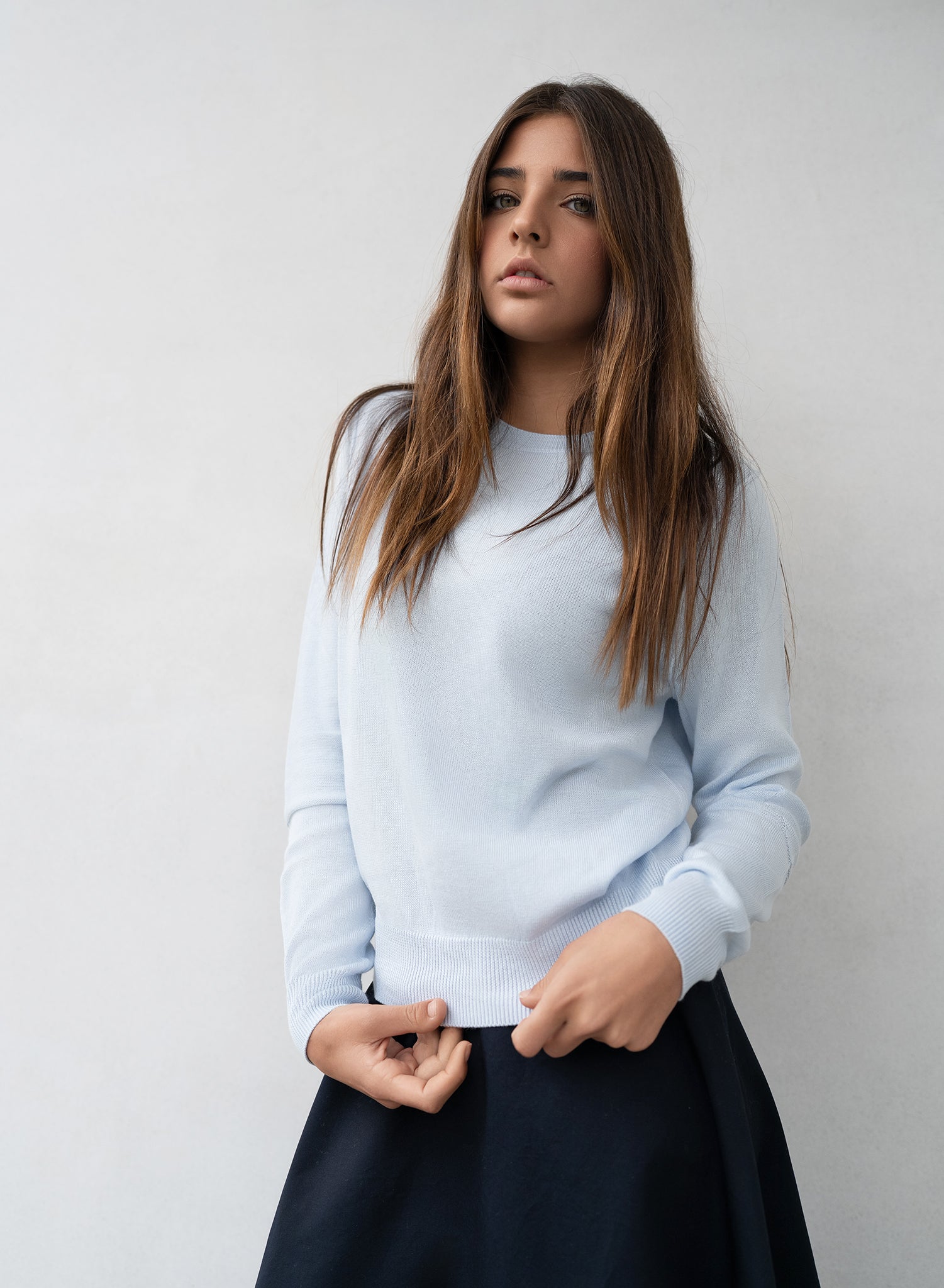 Crewneck Sweater - Lt Blue